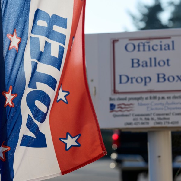 A picture of a ballot drop box.