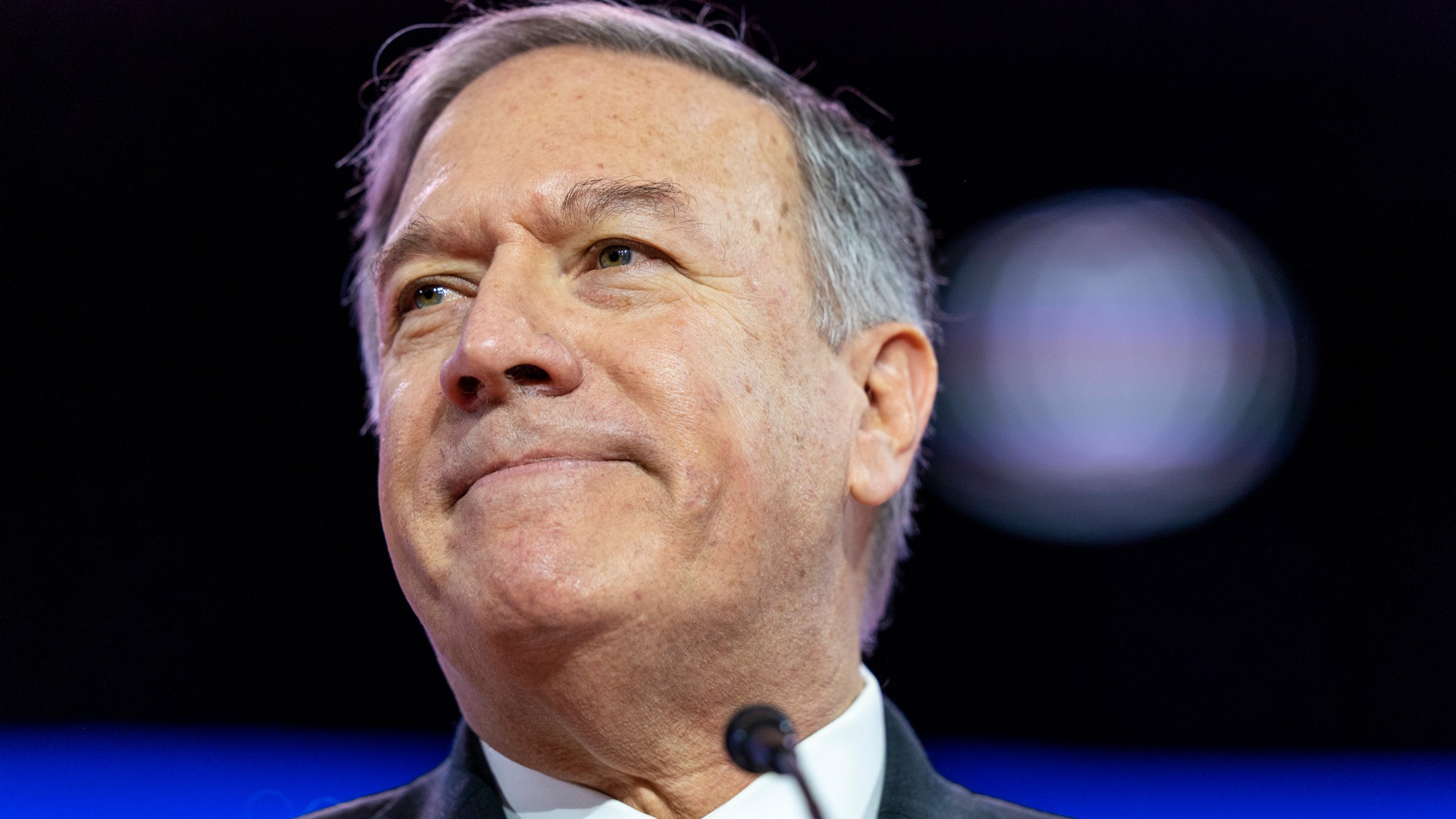 FILE - Former Secretary of State Mike Pompeo speaks at the Conservative Political Action Conference, CPAC 2023, Friday, March 3, 2023, at National Harbor in Oxon Hill, Md. Pompeo said Friday, April 14, that he is not entering the race for the 2024 Republican presidential nomination. (AP Photo/Alex Brandon, File)