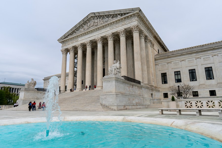 The Supreme Court is seen on Capitol Hill in Washington, Friday, April 14, 2023. (AP Photo/J. Scott Applewhite)