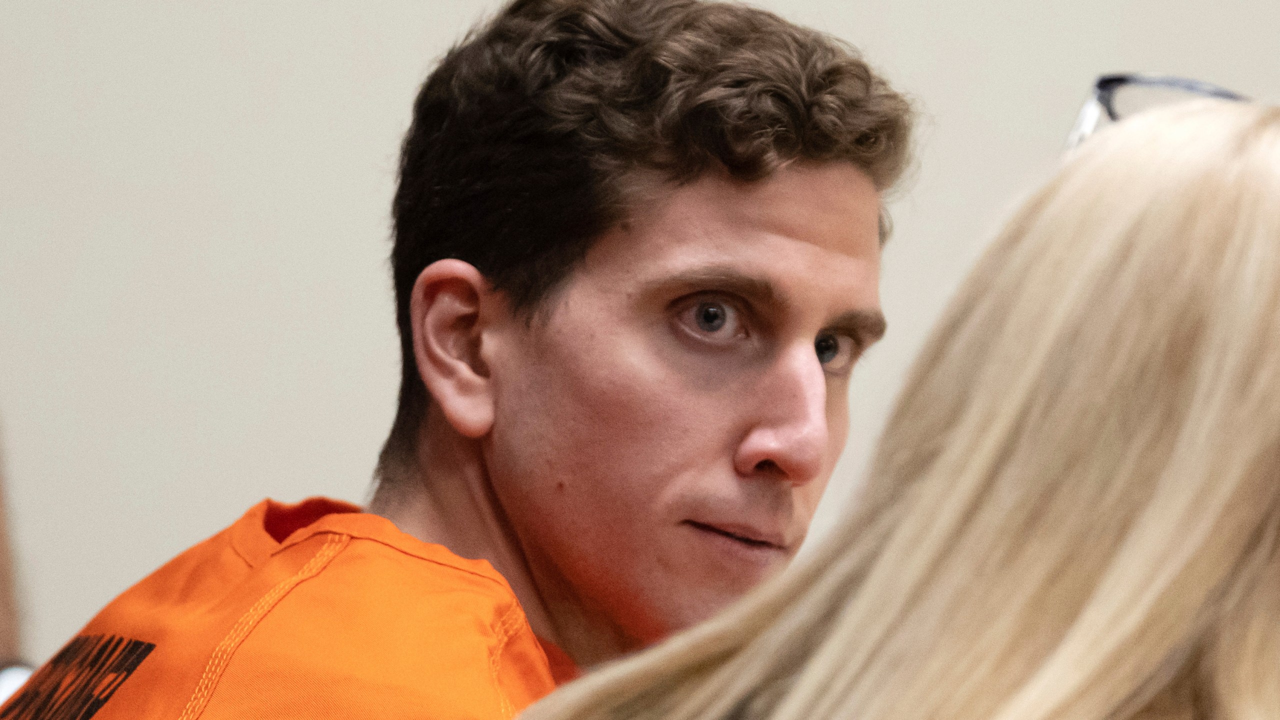 FILE - Bryan Kohberger, left, looks toward his attorney, public defender Anne Taylor, right, during a hearing in Latah County District Court, Jan. 5, 2023, in Moscow, Idaho. A grand jury has indicted Kohberger on the charges in the University of Idaho slayings case. (AP Photo/Ted S. Warren, Pool, File)