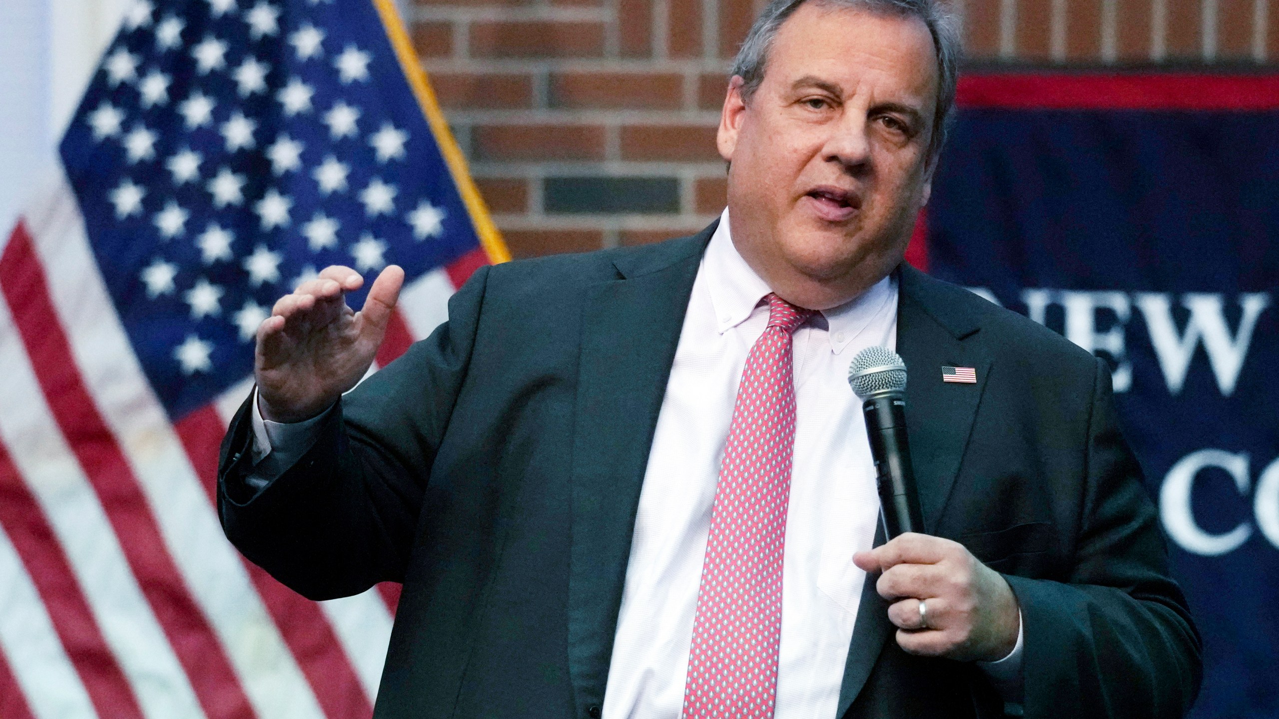 FILE - Former New Jersey Gov. Chris Christie addresses a gathering during a town hall style meeting at New England College, April 20, 2023, in Henniker, N.H. Allies of former Christie have launched a new super PAC to support his expected candidacy for the Republican presidential nomination. (AP Photo/Charles Krupa, File)