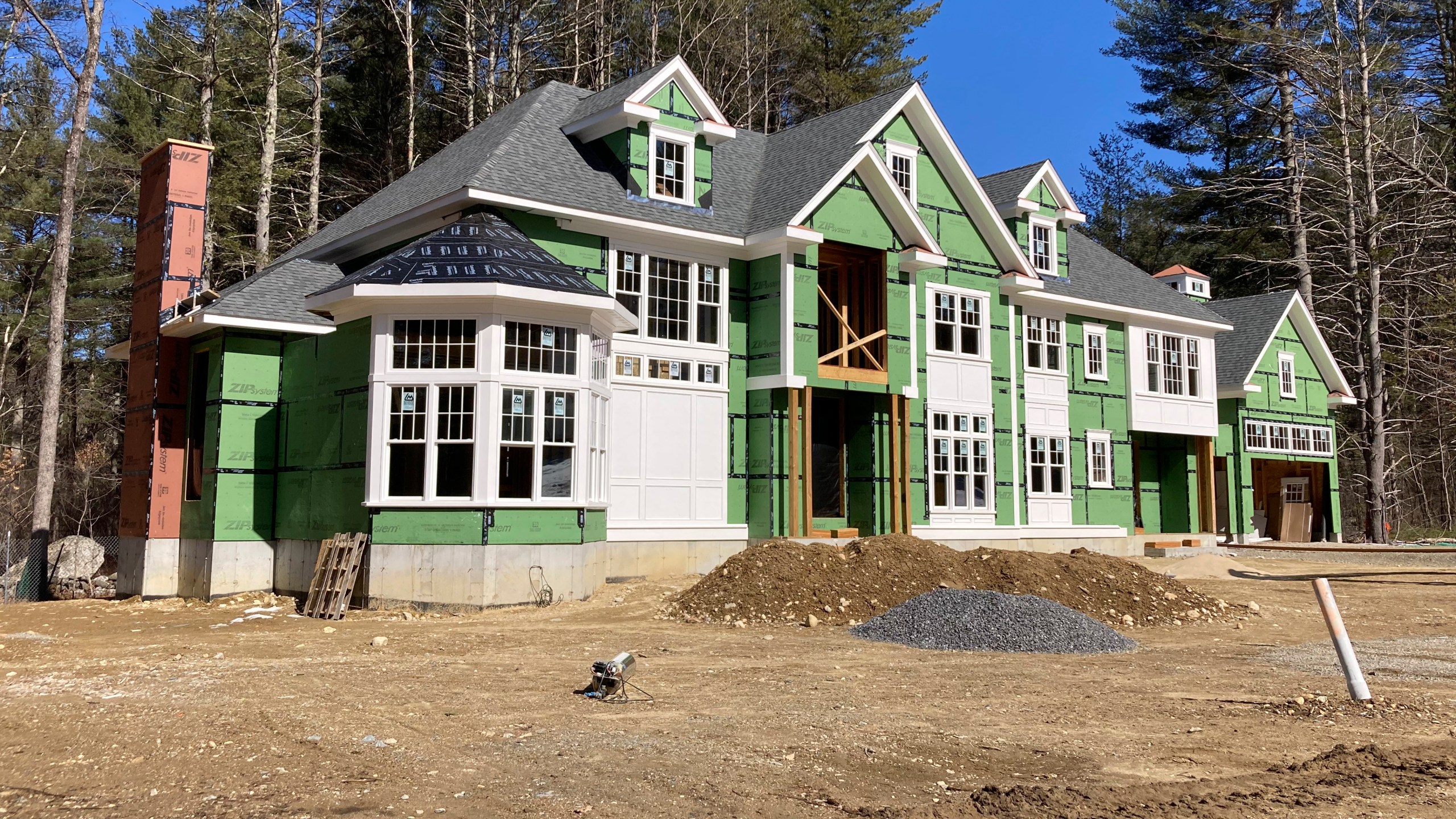 A home under construction at a development in Sudbury, Ma., on Sunday, March 12, 2023. On Thursday, Freddie Mac reports on this week's average U.S. mortgage rates. (AP Photo/Peter Morgan)