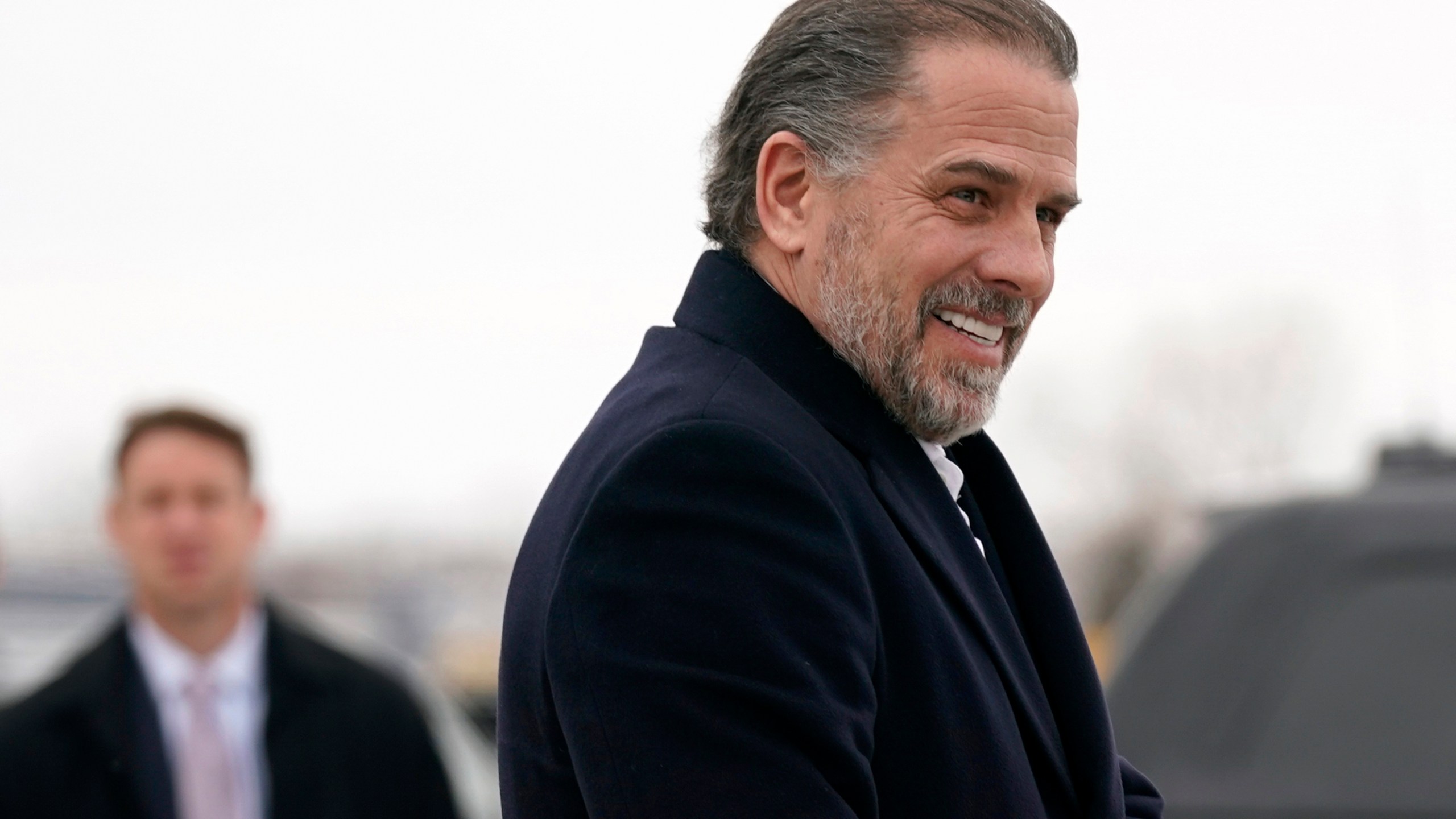 FILE - Hunter Biden, son of President Joe Biden, boards Air Force One with the president, Saturday, Feb. 4, 2023, at Hancock Field Air National Guard Base in Syracuse, N.Y. (AP Photo/Patrick Semansky, File)