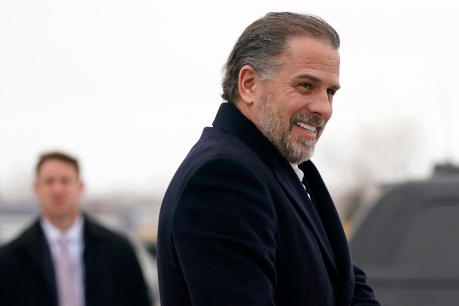 FILE - Hunter Biden, son of President Joe Biden, boards Air Force One with the president, Saturday, Feb. 4, 2023, at Hancock Field Air National Guard Base in Syracuse, N.Y. (AP Photo/Patrick Semansky, File)