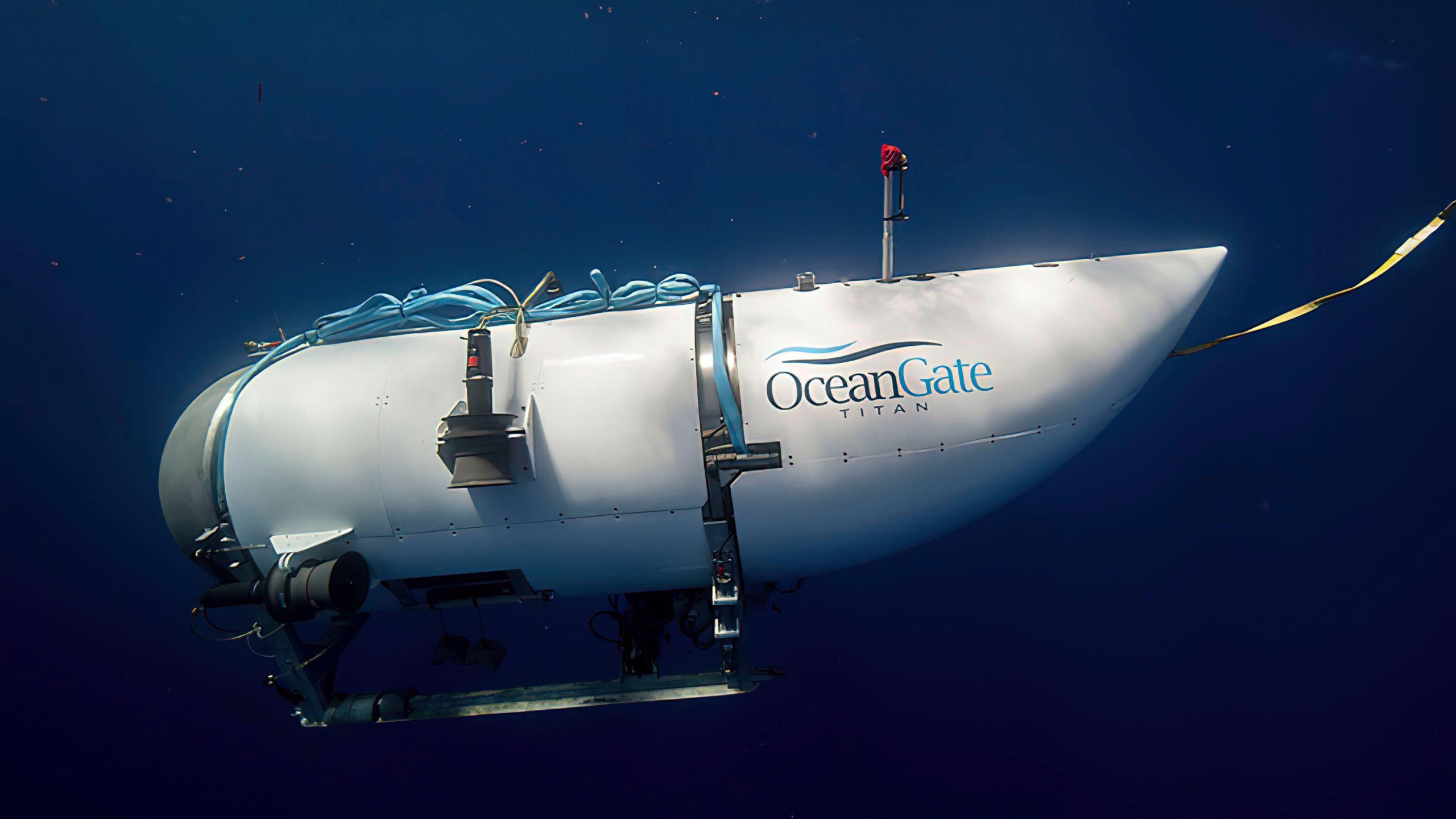 The Titan submersible is shown underwater