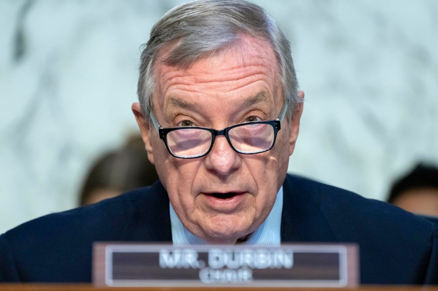 FILE - Senate Judiciary Oversight Committee Chair Sen. Dick Durbin, D-Ill., speaks during a hearing June 13, 2023, on Capitol Hill in Washington. Durbin says it's time for Supreme Court justices to bring their conduct in line with the standards of other branches of government. Durbin was responding Tuesday, July 11, to Associated Press investigative stories. (AP Photo/Jacquelyn Martin, File)