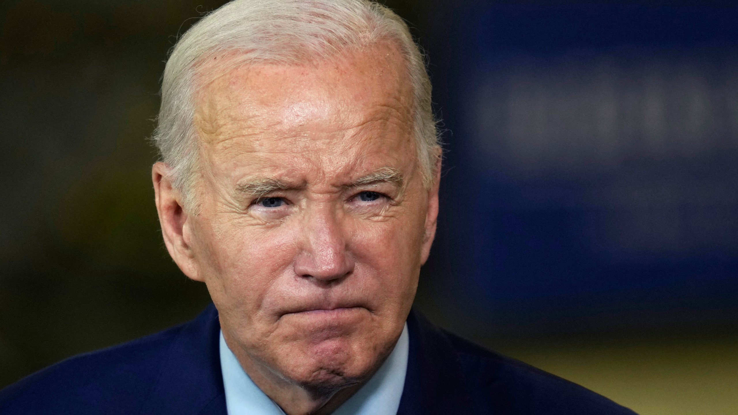 President Joe Biden speaks at Auburn Manufacturing Inc., in Auburn, Maine, Friday, July 28, 2023, before he signs an executive order to encourage companies to manufacture new inventions in the United States. (AP Photo/Charles Krupa)