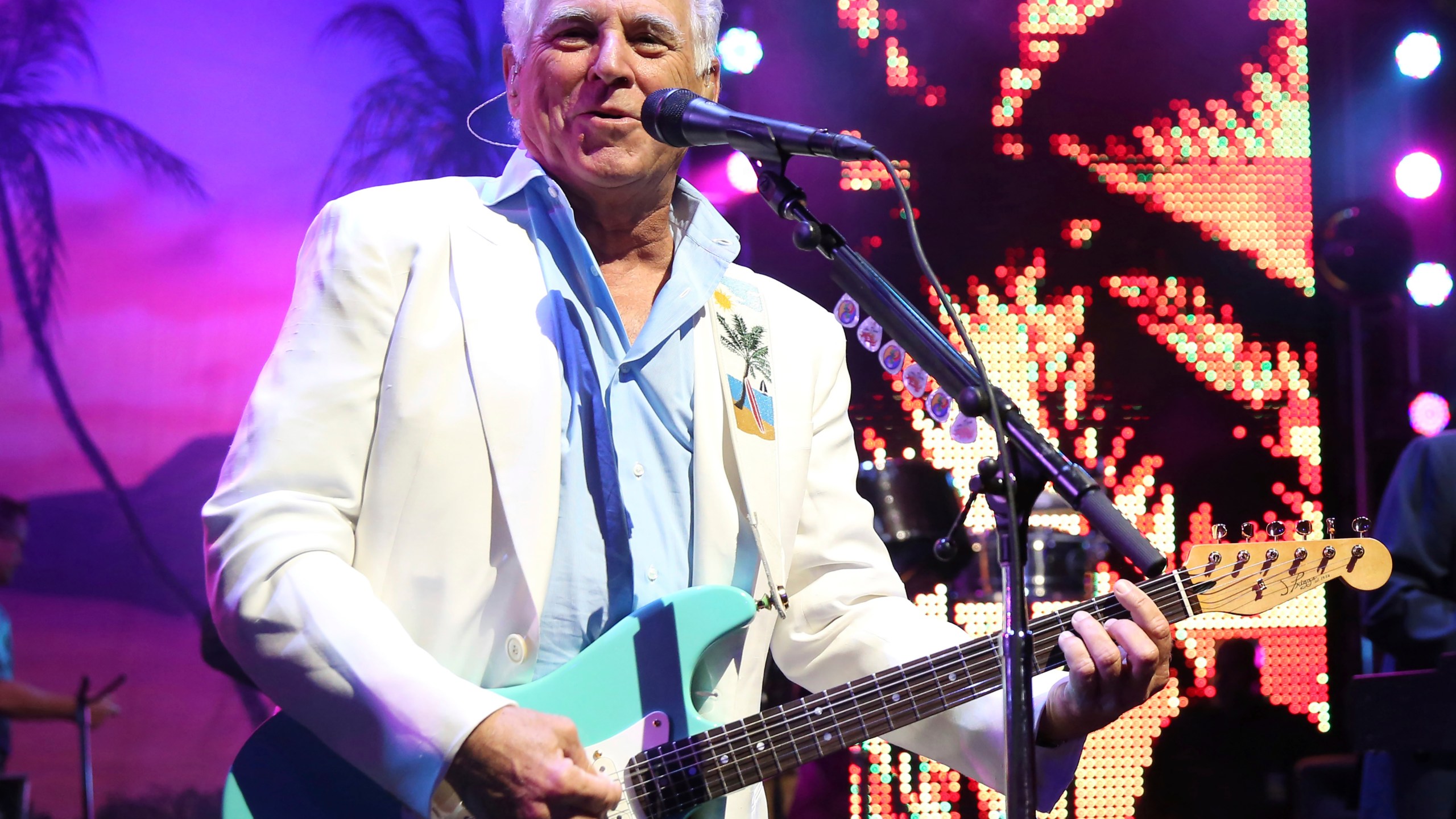 FILE - Jimmy Buffett performs at the after party for the premiere of "Jurassic World" in Los Angeles, on June 9, 2015. “Margaritaville” singer-songwriter Jimmy Buffett has died at age 76. A statement on Buffett's official website and social media pages says the singer died Friday, Sept. 1, 2023 “surrounded by his family, friends, music and dogs”. (Photo by Matt Sayles/Invision/AP, File)