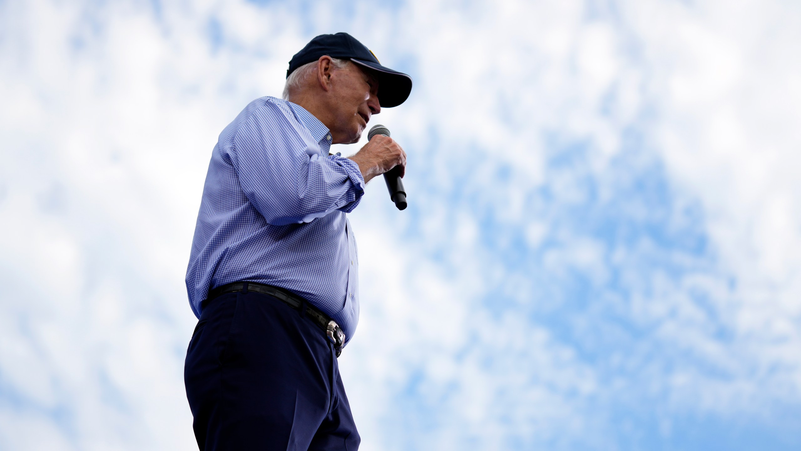 President Joe Biden speaks during a Labor Day event at the Sheet Metal Workers Local 19, in Philadelphia, Monday, Sept. 4, 2023. (AP Photo/Matt Rourke)