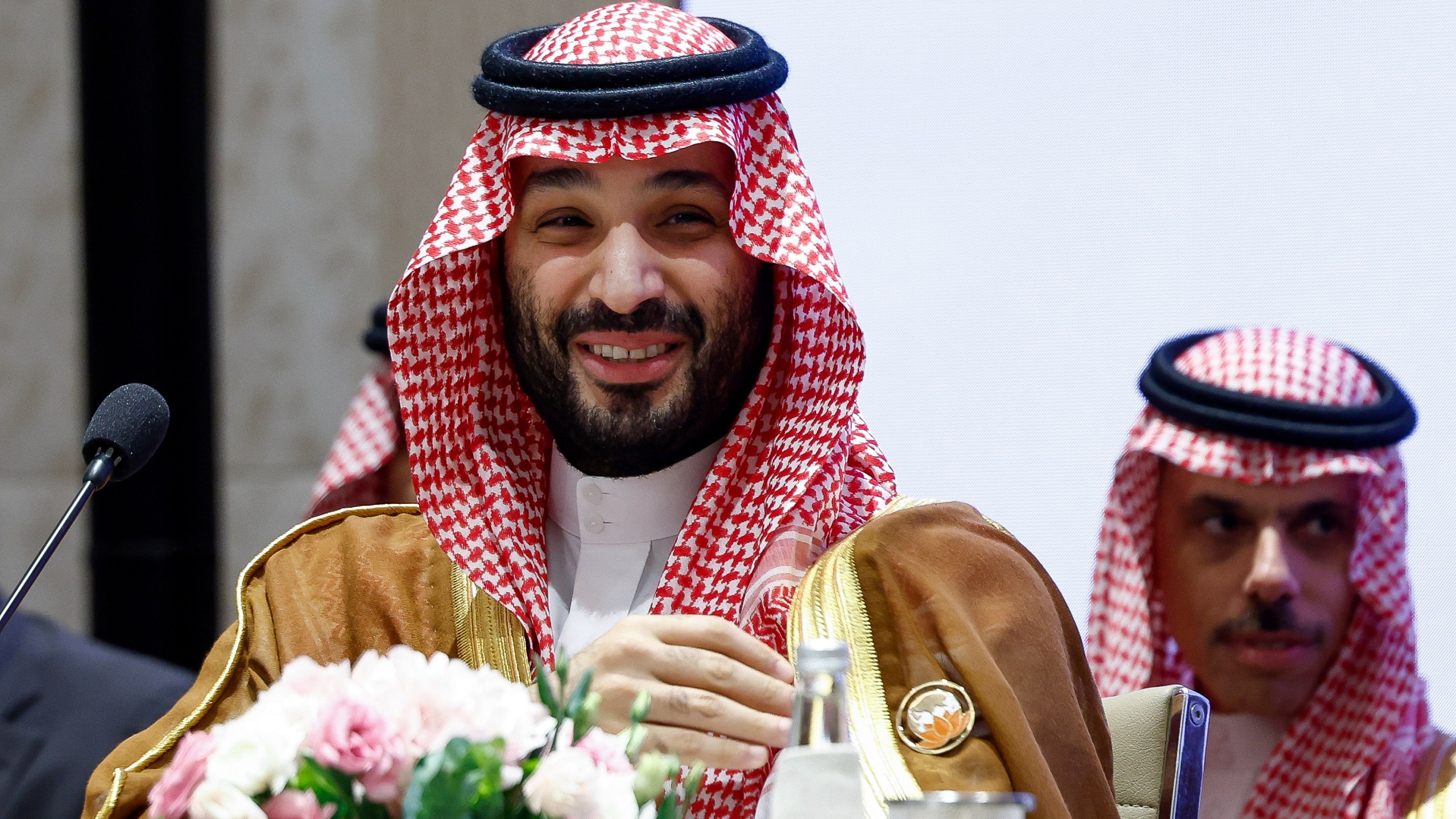 Saudi Arabian Crown Prince Mohammed bin Salman Al Saud attends Partnership for Global Infrastructure and Investment event on the day of the G20 summit in New Delhi, India, Sept. 9, 2023. (AP Photo/Evelyn Hockstein, Pool)