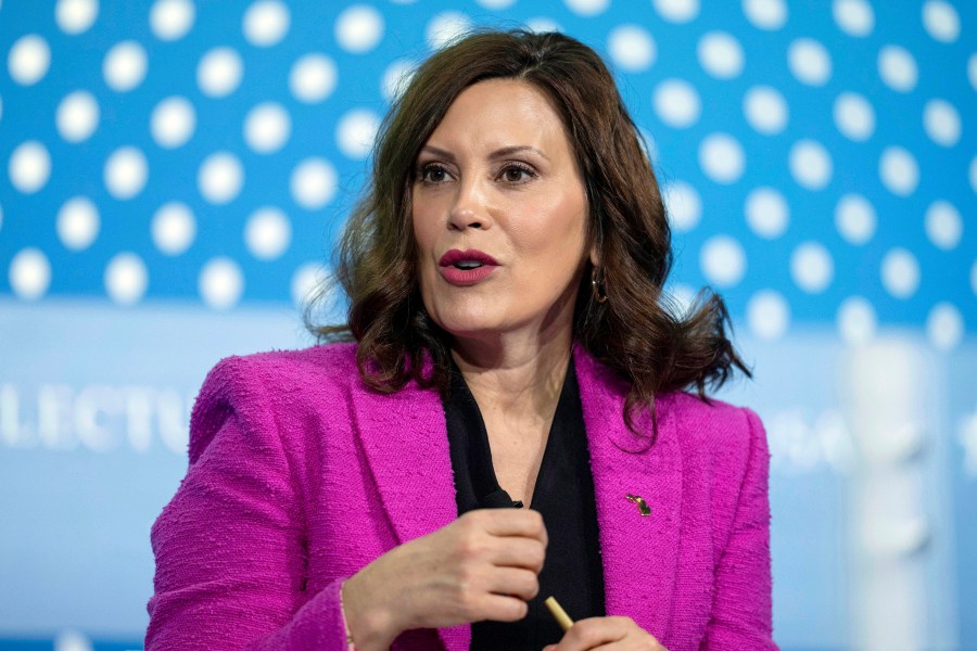 FILE - Michigan Gov. Gretchen Whitmer speaks at the SelectUSA Investment Summit, May 4, 2023, in Oxon Hill, Md. Key healthcare protections in the Affordable Care Act were codified into Michigan law Thursday, Oct. Oct. 19, 2023, by Whitmer in a proactive move that she said was necessary after recent Supreme Court rulings. (AP Photo/Alex Brandon, File)