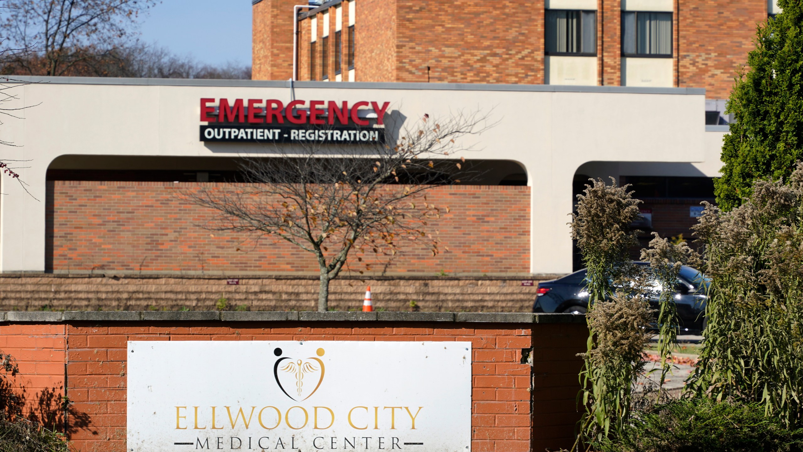 This is the Ellwood City Medical Center in Ellwood City, Pa., on Thursday, Nov. 2, 2023. The Medical center has been closed since Jan. 29, 2020. (AP Photo/Gene J. Puskar)