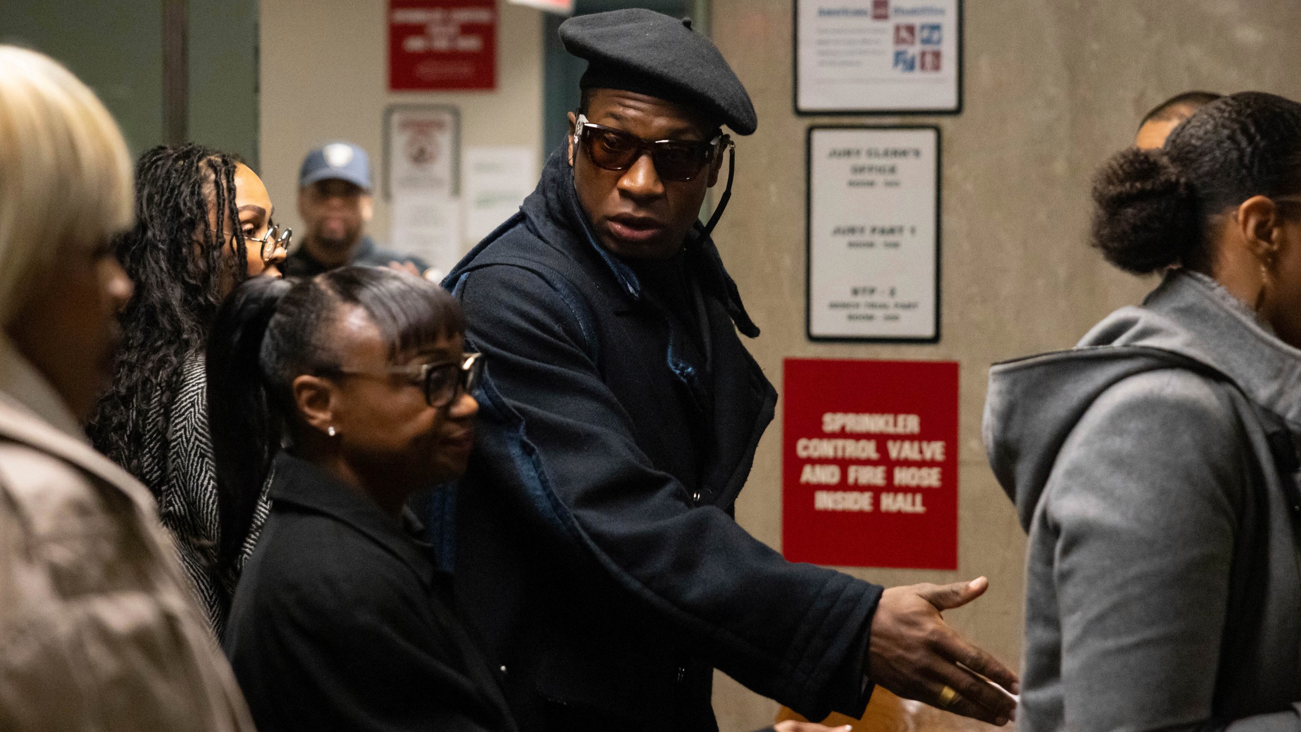 Actor Jonathan Majors arrives at court for a trial on his domestic violence case, Monday, Dec. 4, 2023, in New York. (AP Photo/Yuki Iwamura)