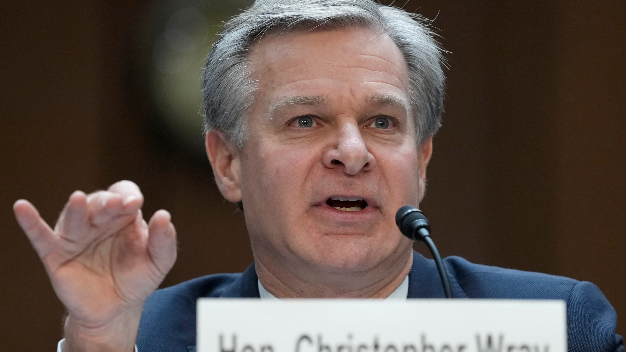 FBI Director Christopher Wray testifies before a Senate Judiciary Committee oversight hearing on Capitol Hill in Washington, Tuesday, Dec. 5, 2023. (AP Photo/Susan Walsh)