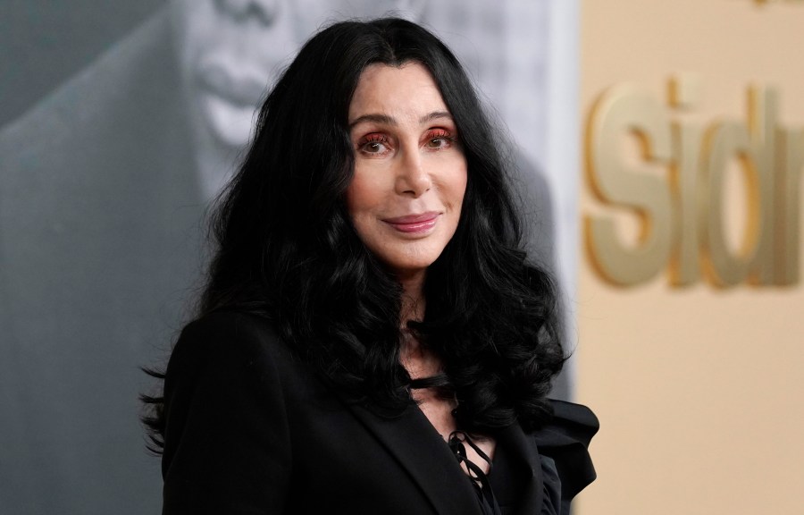 FILE - Cher poses at the premiere of the documentary film "Sidney," Sept. 21, 2022, in Los Angeles. Cher has filed a petition to become a temporary conservator overseeing her son's money, saying his struggles with mental health and substance abuse have left him unable to manage his assets and potentially put his life in danger. The Oscar and Grammy winning singer and actor on Wednesday, Dec. 27, 2023, filed the petition in Los Angeles Superior Court that would give her temporary control of the finances of Elijah Blue Allman, her 47-year-old son with musician Gregg Allman. (AP Photo/Chris Pizzello, File)