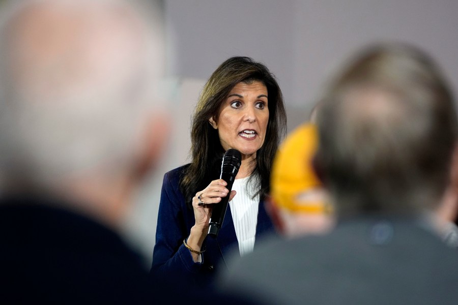 Republican presidential candidate former UN Ambassador Nikki Haley speaks during a campaign event, Thursday, Jan. 11, 2024, in Cedar Rapids, Iowa. (AP Photo/Charlie Neibergall)