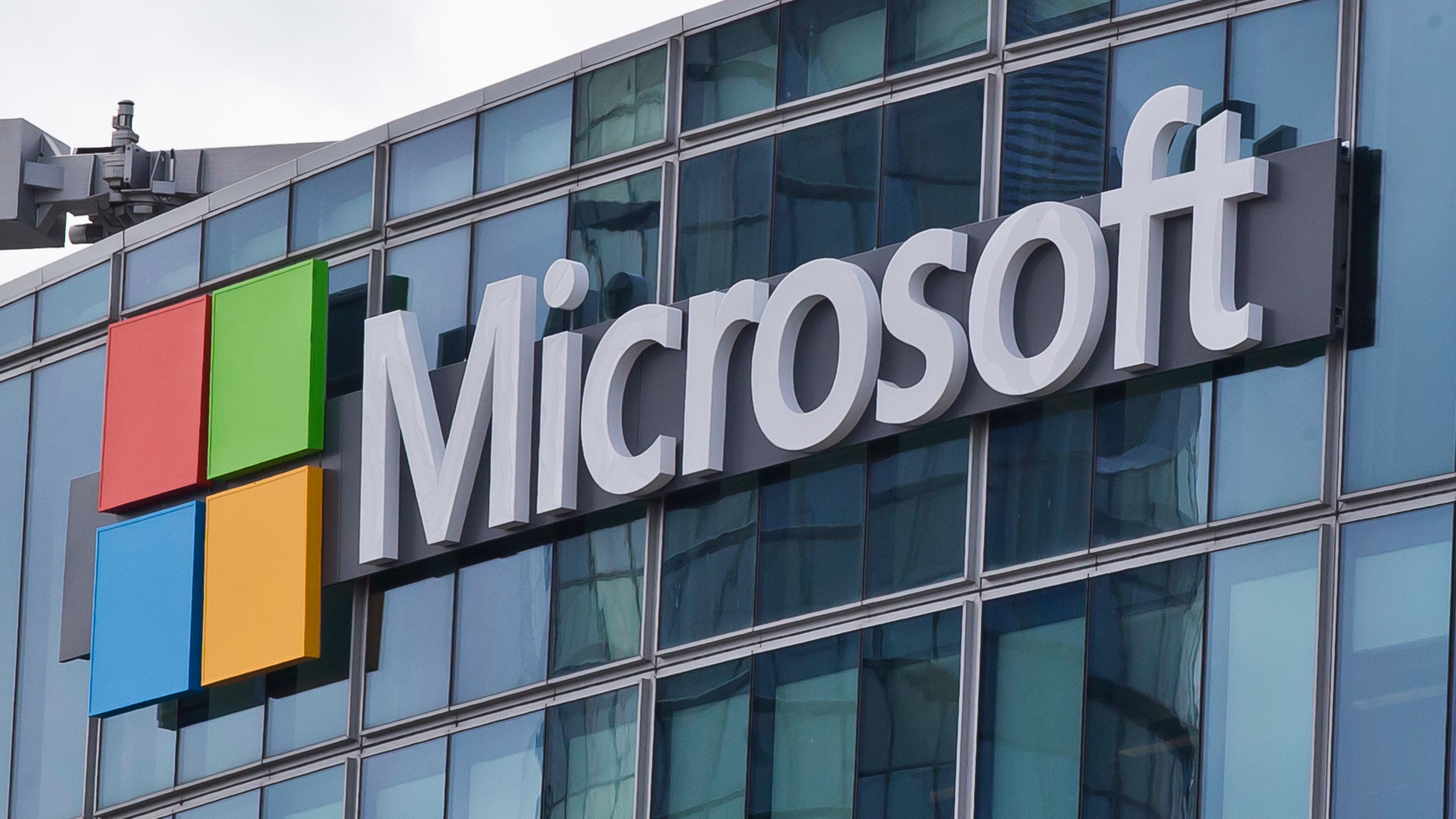 FILE - The Microsoft logo is seen in Issy-les-Moulineaux, outside Paris, France, April 12, 2016. Microsoft is laying off about 1,900 employees in its gaming division, according to an internal company memo obtained by The Associated Press on Thursday, Jan. 25, 2024. (AP Photo/Michel Euler, File)