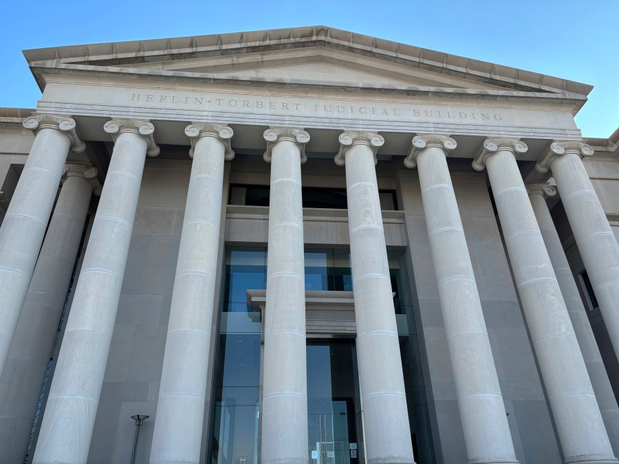 The exterior of the Alabama Supreme Court building in Montgomery, Ala., is shown Tuesday, Feb. 20, 2024. The Alabama Supreme Court ruled, Friday, Feb. 16, 2024, that frozen embryos can be considered children under state law, a ruling critics said could have sweeping implications for fertility treatments. The decision was issued in a pair of wrongful death cases brought by three couples who had frozen embryos destroyed in an accident at a fertility clinic. (AP Photo/Kim Chandler)