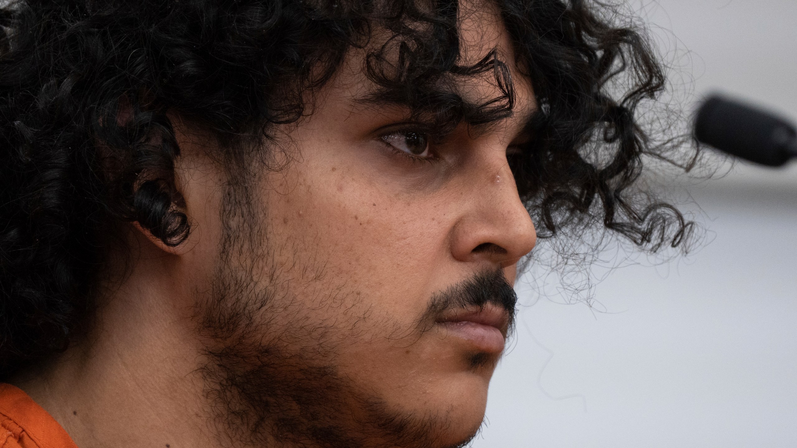 Raad Almansoori listens during his hearing, Monday, Feb. 26, 2024, in Maricopa County Superior Court, Phoenix. (Mark Henle, The Arizona Republic via AP)