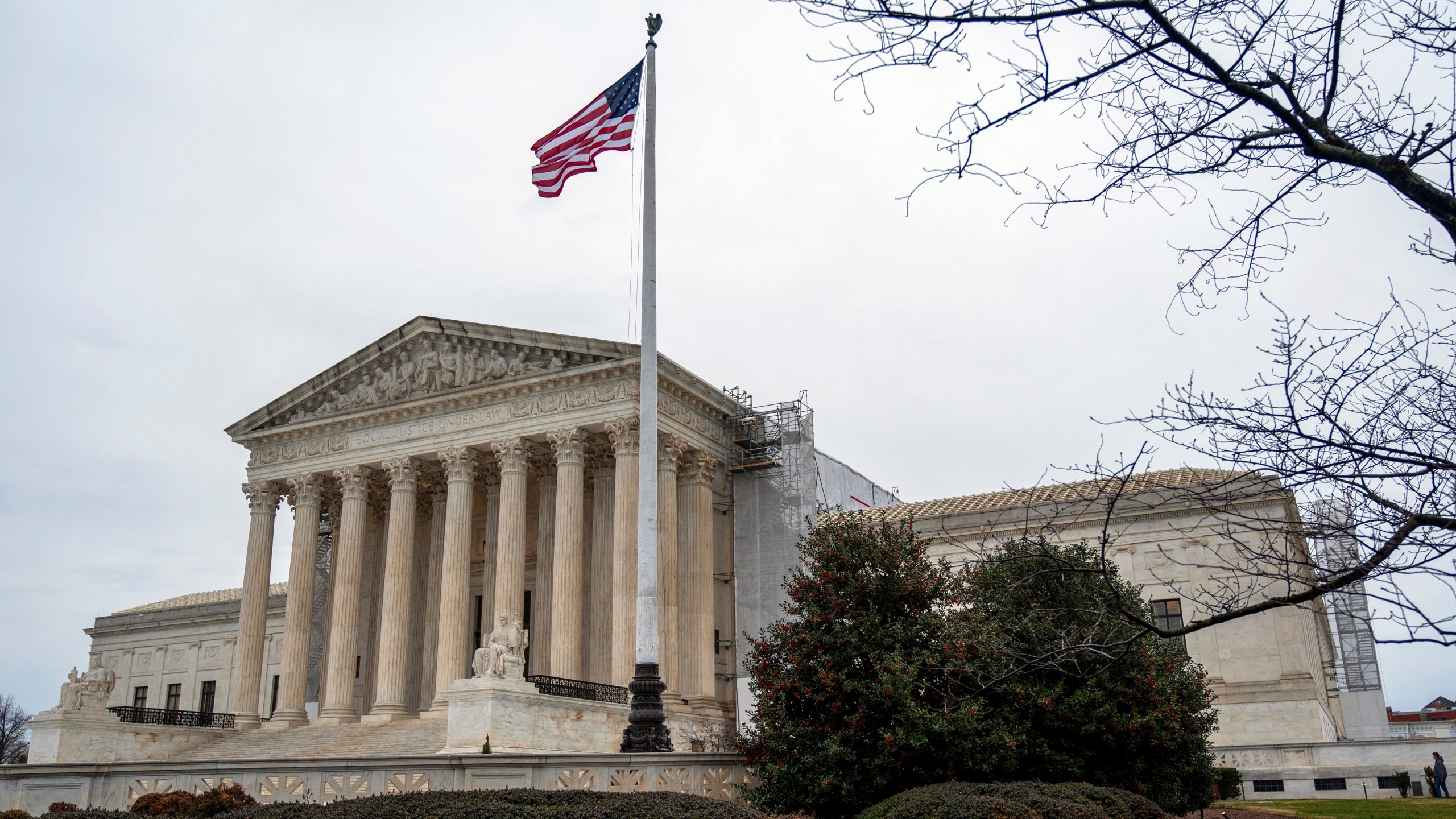 The Supreme Court is photographed Wednesday, Feb. 28, 2024 in Washington. The Supreme Court agreed on Feb. 28, 2024, to decide whether former President Donald Trump can be prosecuted on charges he interfered with the 2020 election and has set a course for a quick resolution.(AP Photo/Jacquelyn Martin)