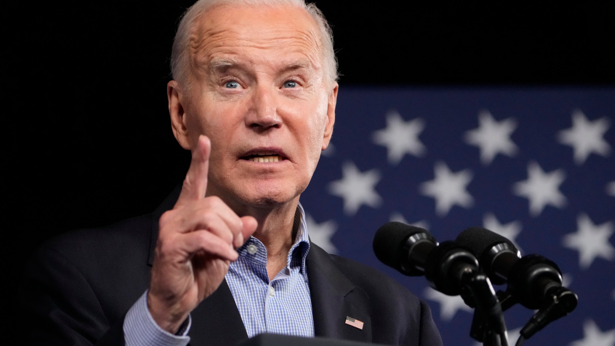 President Joe Biden speaks at a campaign rally Saturday, March 9, 2024, at Pullman Yards in Atlanta. (AP Photo/Manuel Balce Ceneta)