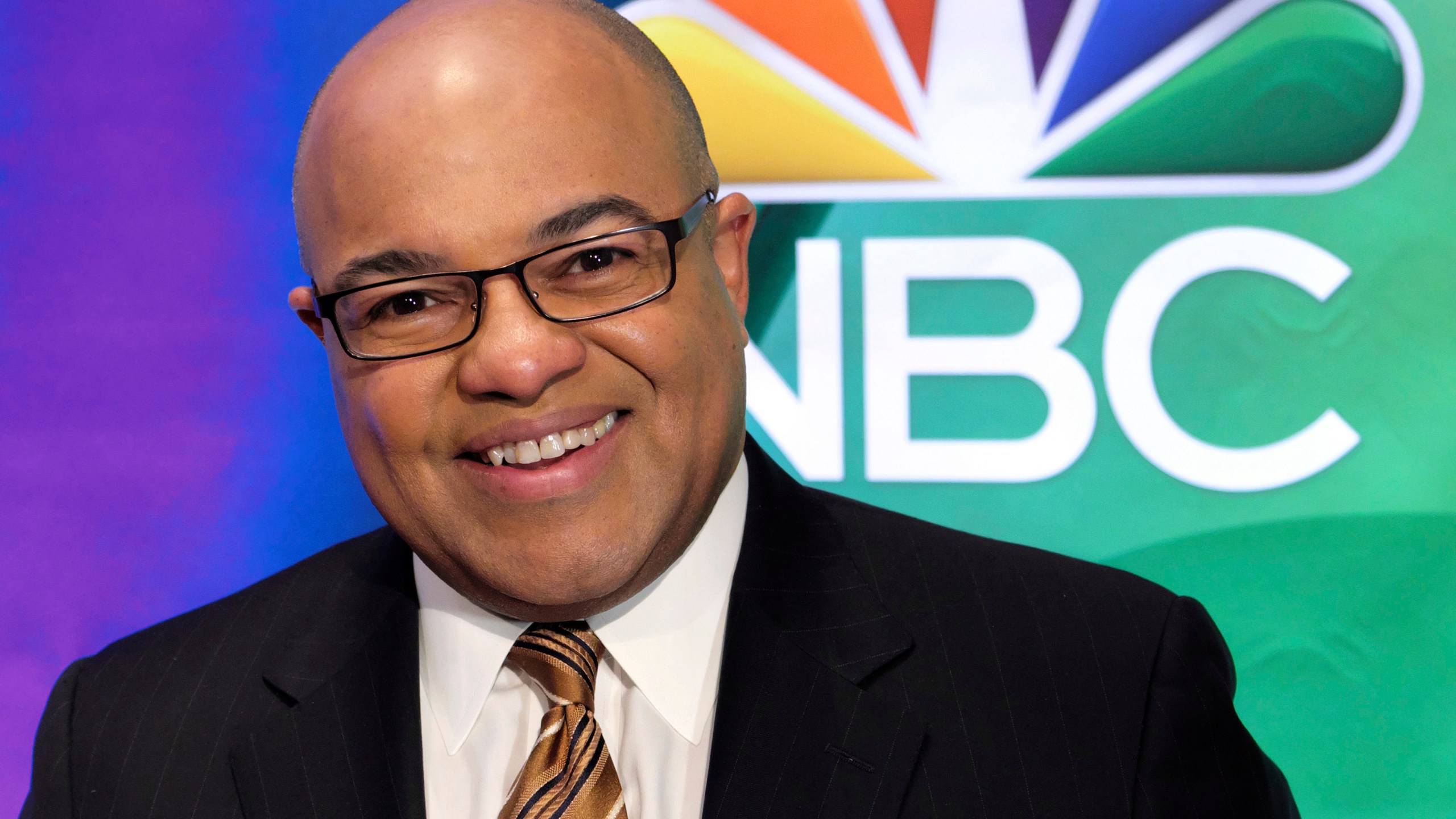 FILE - Mike Tirico attends the NBC Universal mid-season press day at the Four Seasons, March 2, 2017, in New York. Singer Kelly Clarkson and NFL legend Peyton Manning are expected to join Tirico to host the opening ceremony of NBC Universal's upcoming Paris Olympics coverage, the network announced Tuesday, March 12, 2024. (Photo by Charles Sykes/Invision/AP, File)