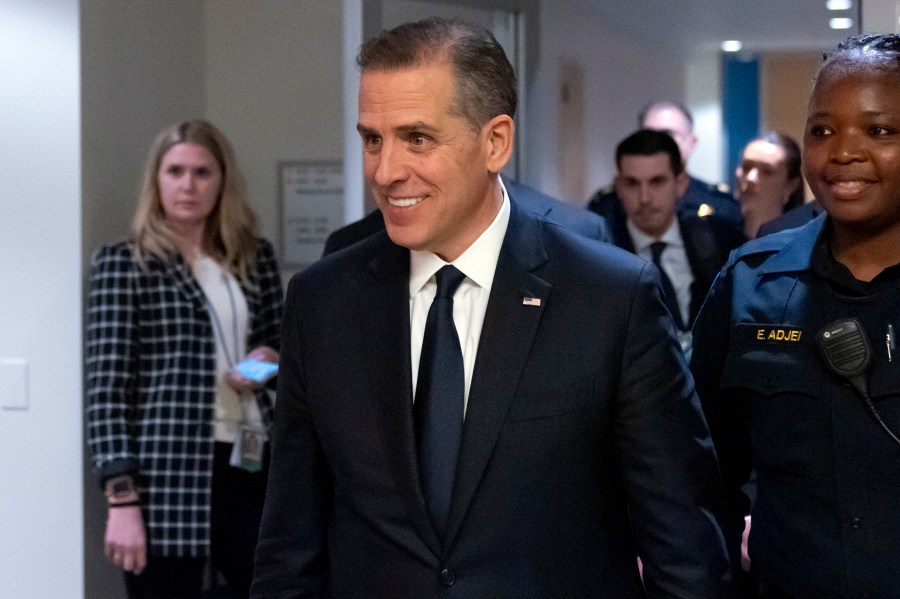 Hunter Biden departs after a closed door private deposition with House committees leading the President Biden impeachment inquiry, on Capitol Hill, Wednesday, Feb. 28, 2024, in Washington. (AP Photo/Alex Brandon)