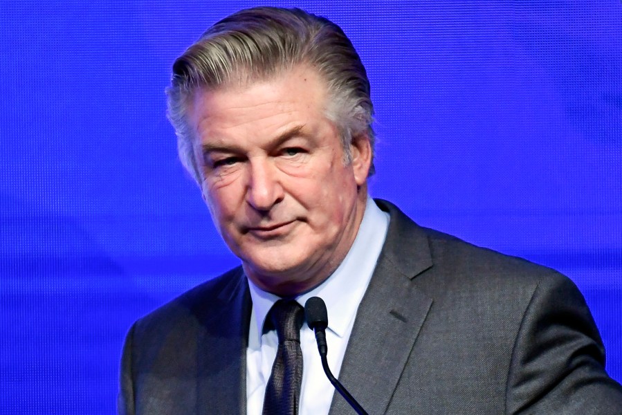 FILE - Alec Baldwin emcees the Robert F. Kennedy Human Rights Ripple of Hope Award Gala at New York Hilton Midtown on Dec. 9, 2021, in New York. A jury convicted movie armorer Hannah Gutierrez-Reed of involuntary manslaughter Wednesday, March 6, 2024, in the fatal shooting of cinematographer Halyna Hutchins by actor Alec Baldwin during a rehearsal on the set of the Western movie “Rust.” Baldwin has been indicted on a charge of involuntary manslaughter and has pleaded not guilty ahead of a July trial date. (Photo by Evan Agostini/Invision/AP, File)