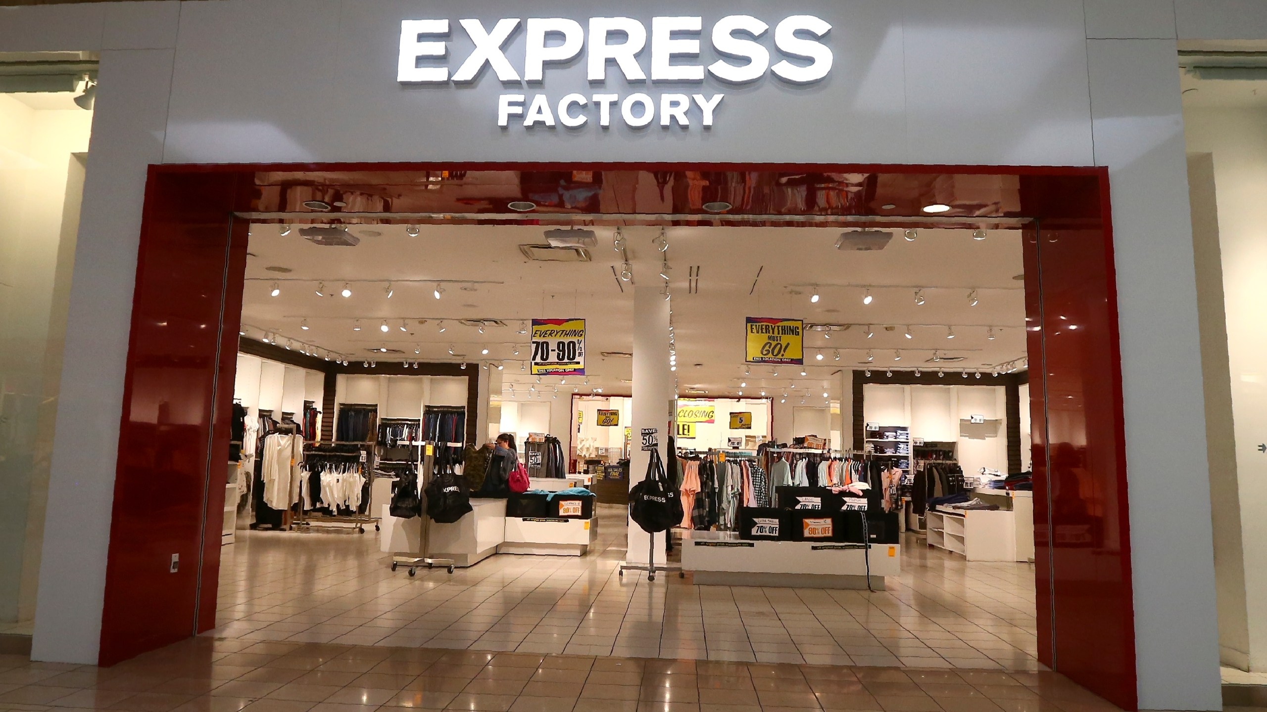 FILE - A storefront of Express, Inc. a fashion apparel retailer, shown Wednesday, Jan. 22, 2020, in Paradise Valley, Ariz. Express Inc. has filed for Chapter 11 bankruptcy protection, as the fashion retailer looks to sell the majority of its stores. Columbus, Ohio-based Express, which is also the parent of Bonbons and Upwest brands, is shuttering a handful of its operations in the process. In an announcement Monday, April 22, 2024, the company said it planned to close 95 of its Express stores and all UpWest stores. (AP Photo/Ross D. Franklin, File)