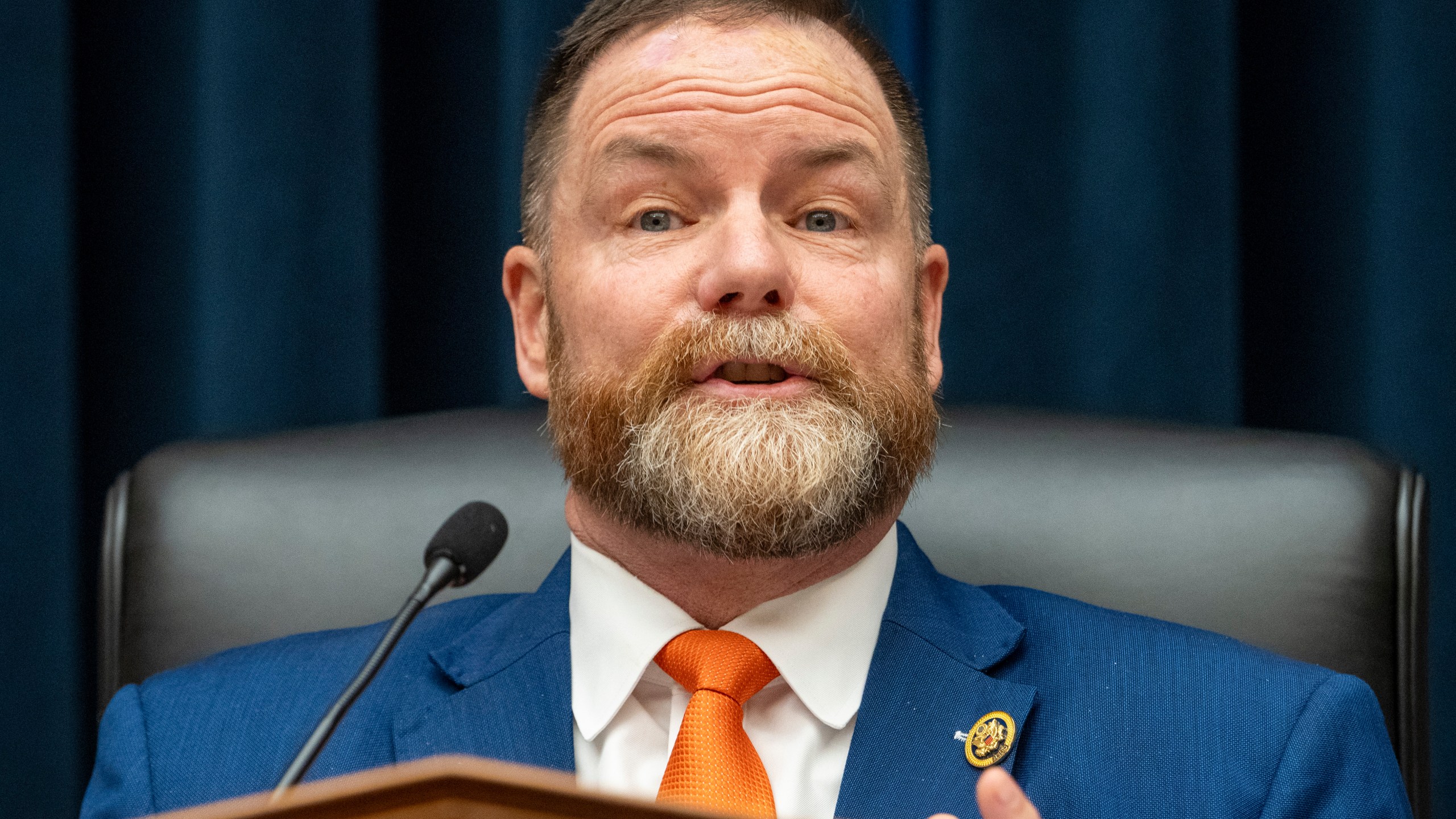 Rep. Aaron Bean, R-Fla., Chair of the House Subcommittee on Early Childhood, Elementary, and Secondary Education, speaks during a hearing on antisemitism in K-12 public schools, Wednesday, May 8, 2024, on Capitol Hill in Washington. (AP Photo/Jacquelyn Martin)