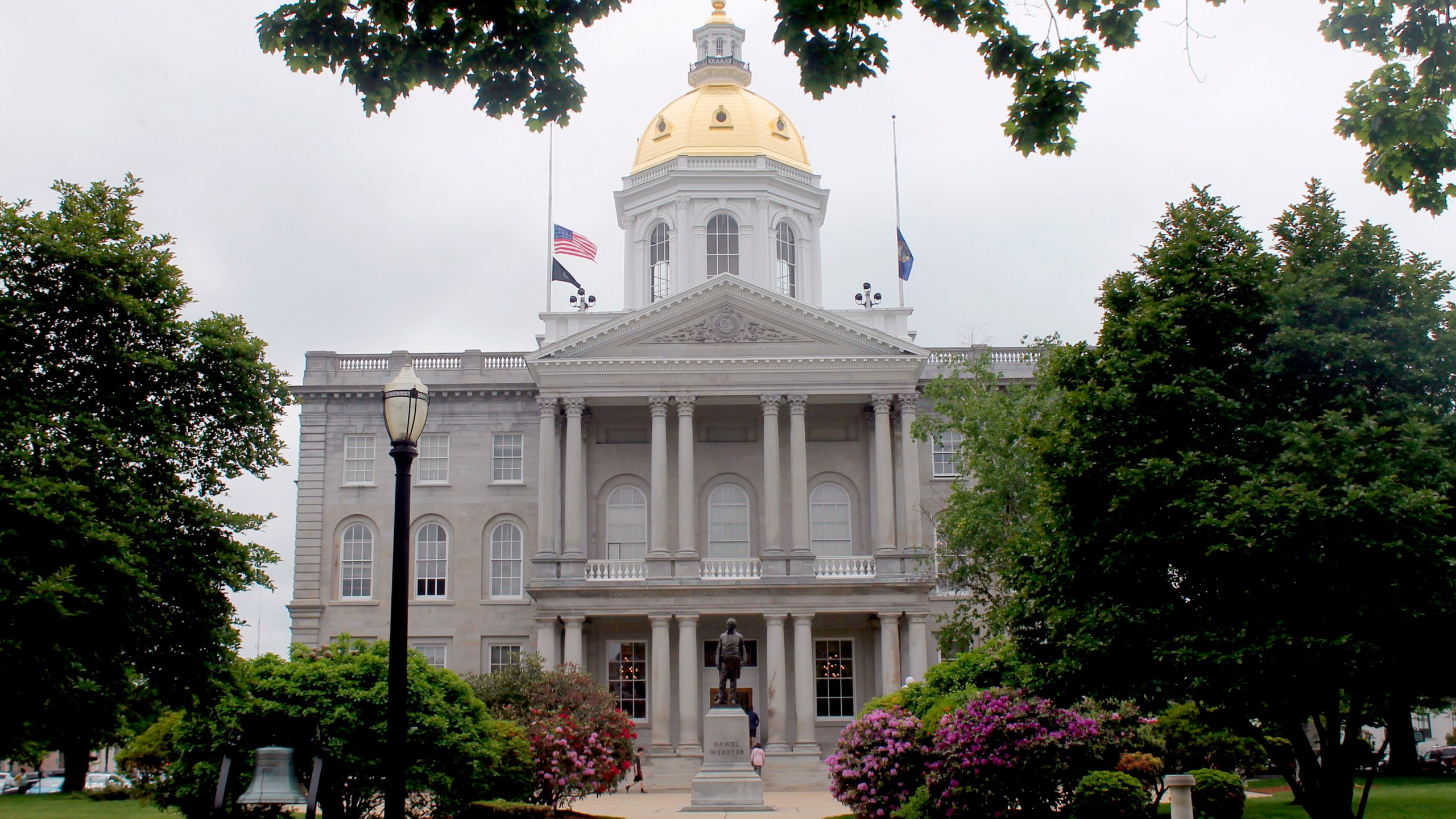 FILE - The New Hampshire statehouse is pictured, June 2, 2019, in Concord. Democrat Maggie Goodlander, a former senior White House aide with deep political connections, is running for Congress in her home state of New Hampshire. In a campaign announcement Thursday, May 9, 2024, she said she's running to take on bullies like right wing judges, extreme politicians and big corporations. (AP Photo/Holly Ramer, File)