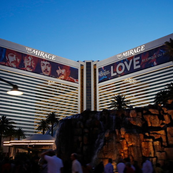 The Mirage hotel-casino is seen, May 3, 2018, in Las Vegas.