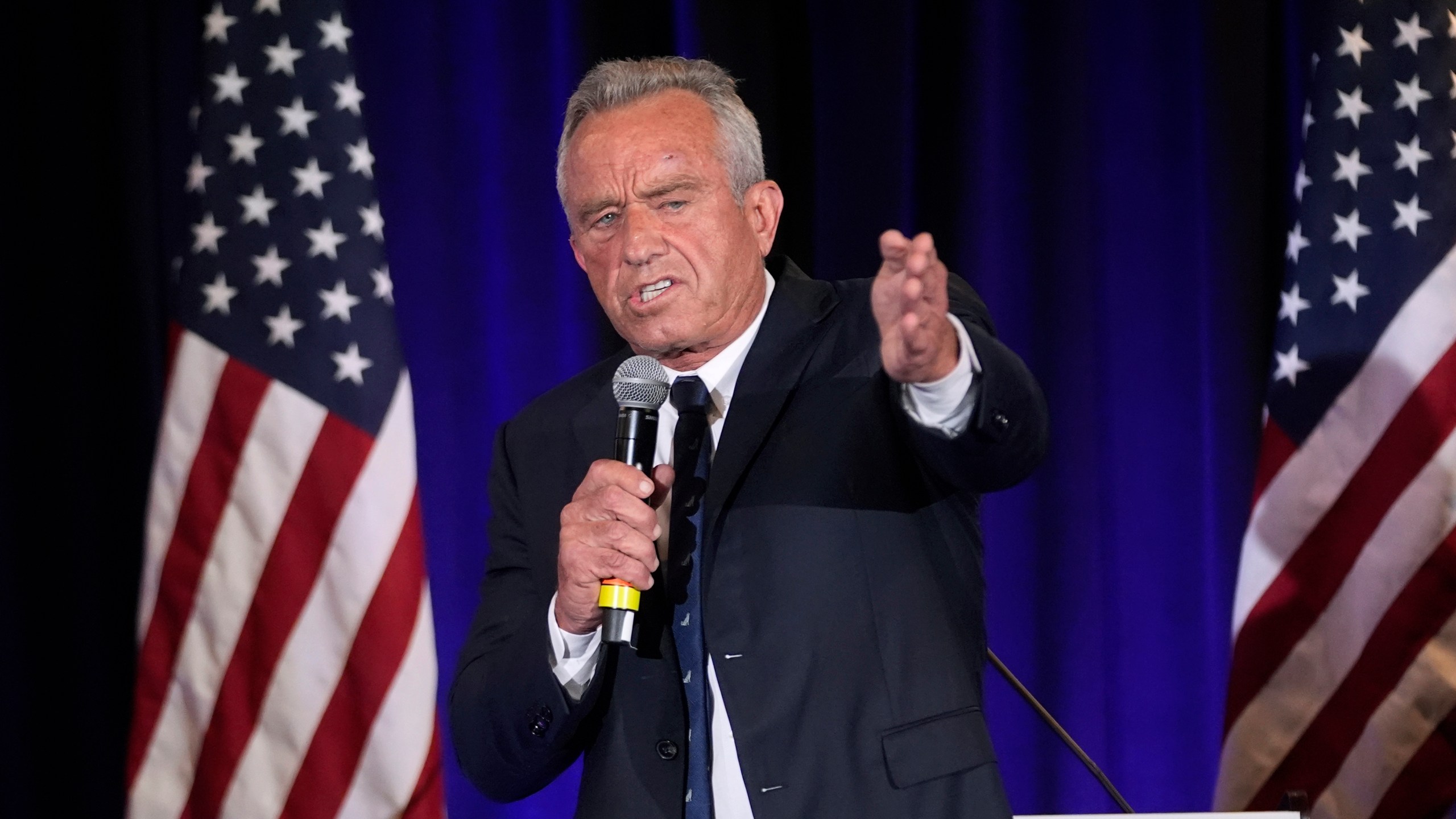 Independent presidential candidate Robert F. Kennedy Jr. speaks to supporters during a campaign stop, Monday, May 13, 2024, in Austin, Texas. (AP Photo/Eric Gay)