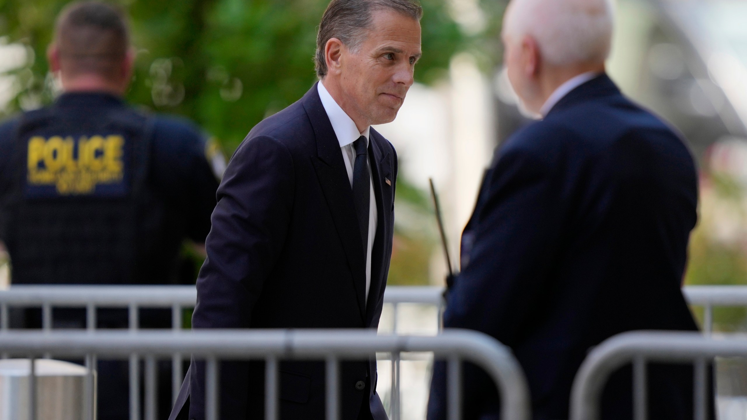 Hunter Biden arrives for a court appearance, Friday, May 24, 2024, in Wilmington, Del. (AP Photo/Matt Rourke)