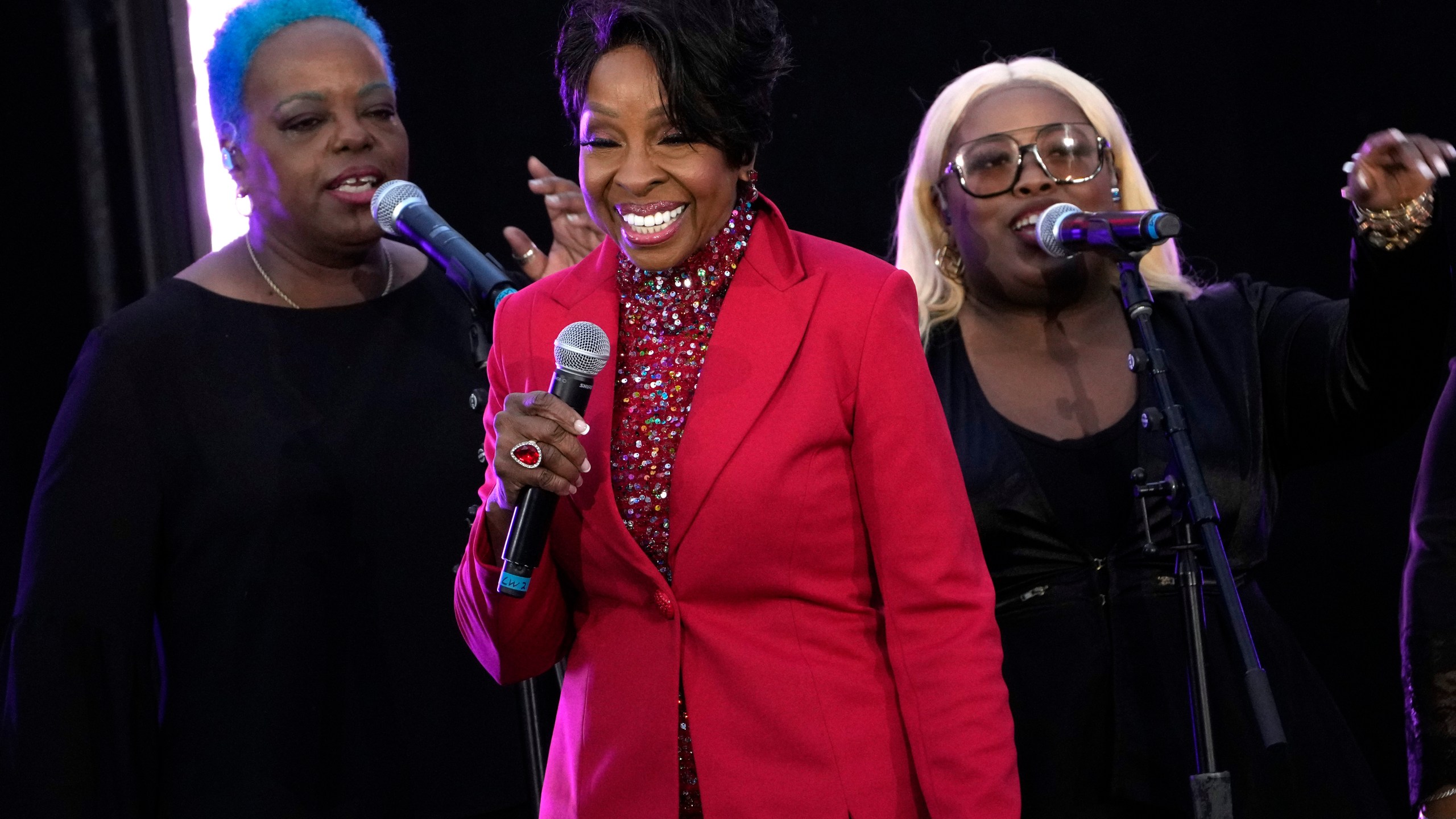 Gladys Knight performs during a Juneteenth concert on the South Lawn of the White House in Washington, Monday, June 10, 2024. (AP Photo/Susan Walsh)