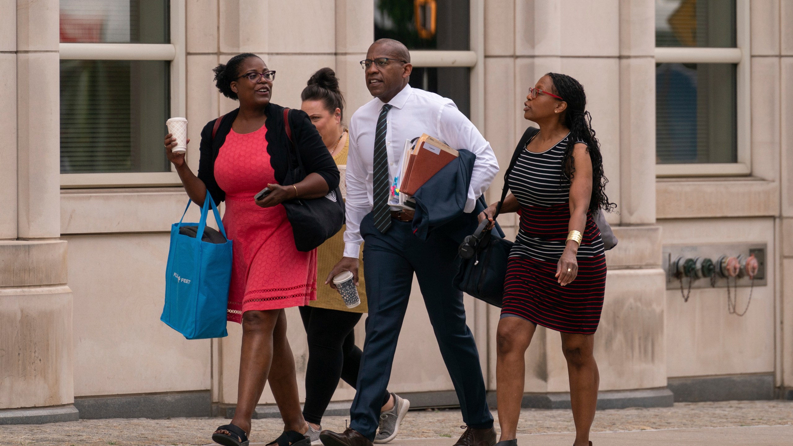 CEO and co-founder of Ozy Media Carlos Watson arrives at Brooklyn Federal Court, Friday, June 7, 2024 in New York. (AP Photo/Adam Gray)