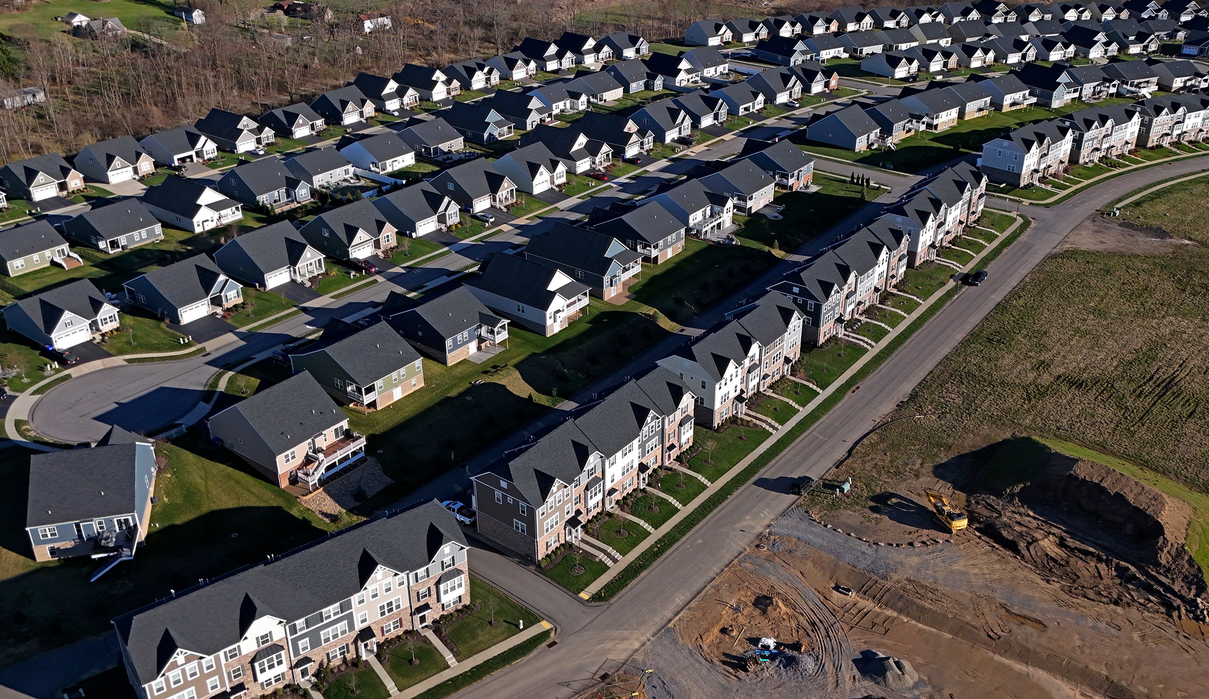 FILE - A housing development in Middlesex, Pa., is shown on March 29, 2024. On Friday, June 21, 2024, the National Association of Realtors reports on existing home sales for May. (AP Photo/Gene J. Puskar, File)