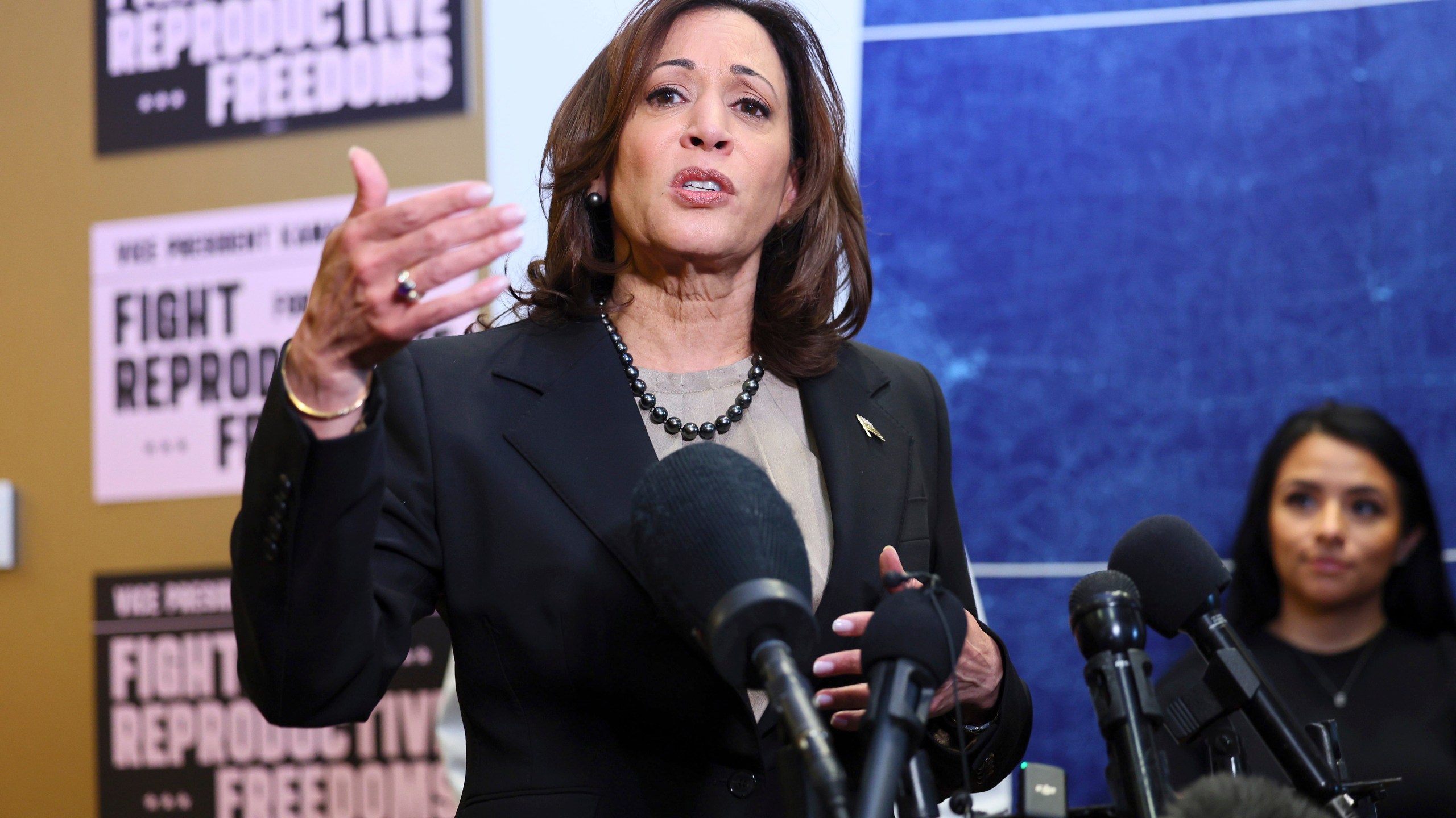 FILE - Vice President Kamala Harris speaks at Planned Parenthood, March. 14, 2024, in St. Paul, Minn. Planned Parenthood will spend $40 million ahead of November's elections to bolster President Joe Biden and leading congressional Democrats. It will initially target eight states: Arizona, Georgia, Pennsylvania, Wisconsin, North Carolina, Montana, New Hampshire and New York. (AP Photo/Adam Bettcher, File)