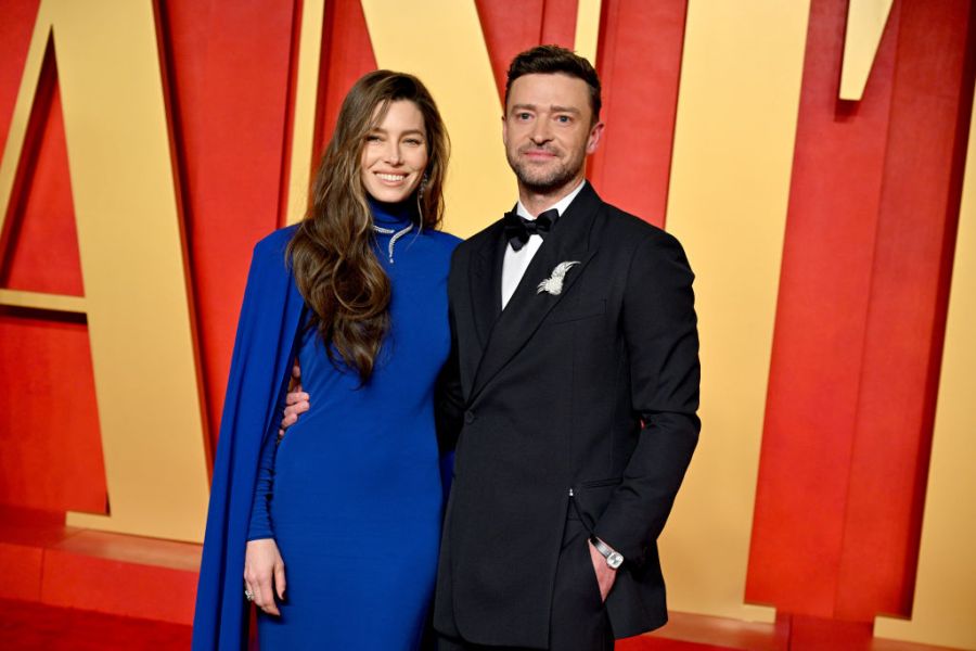 Jessica Biel, Justin Timberlake attend the 2024 Vanity Fair Oscar Party. Credit: Getty Images