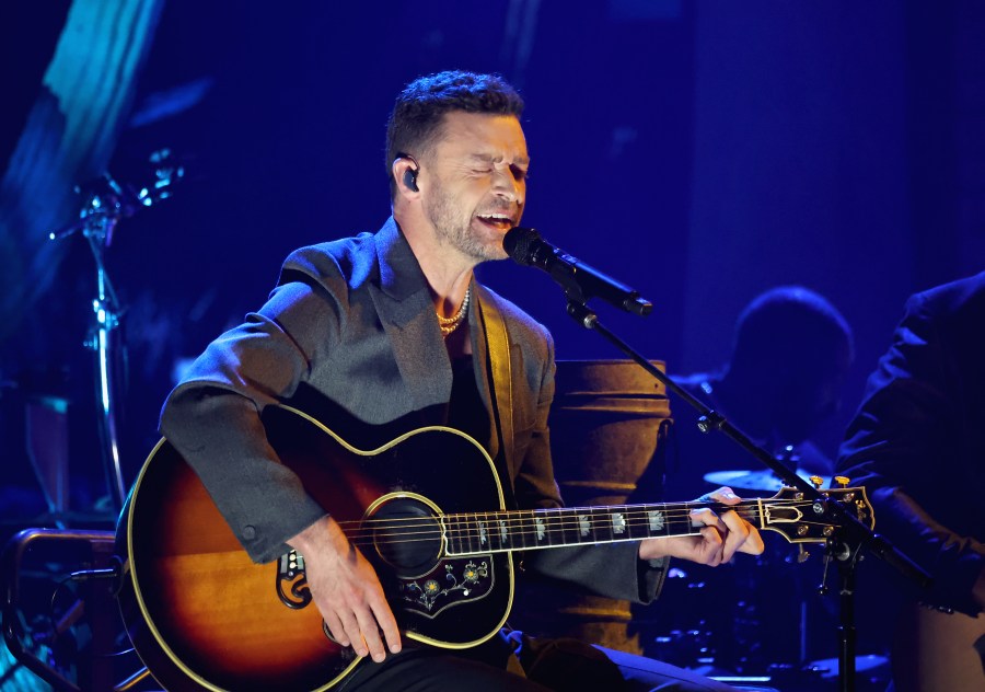 Justin TImberlake performs during the 2024 iHeartRadio Music Awards at Dolby Theatre on April 01, 2024 in Hollywood, California