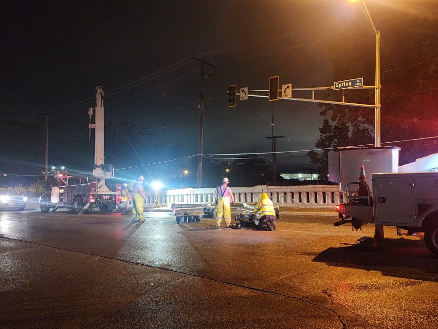 Crews respond to severe storm damage in Fort Wayne, Indiana, on July 15, 2024.