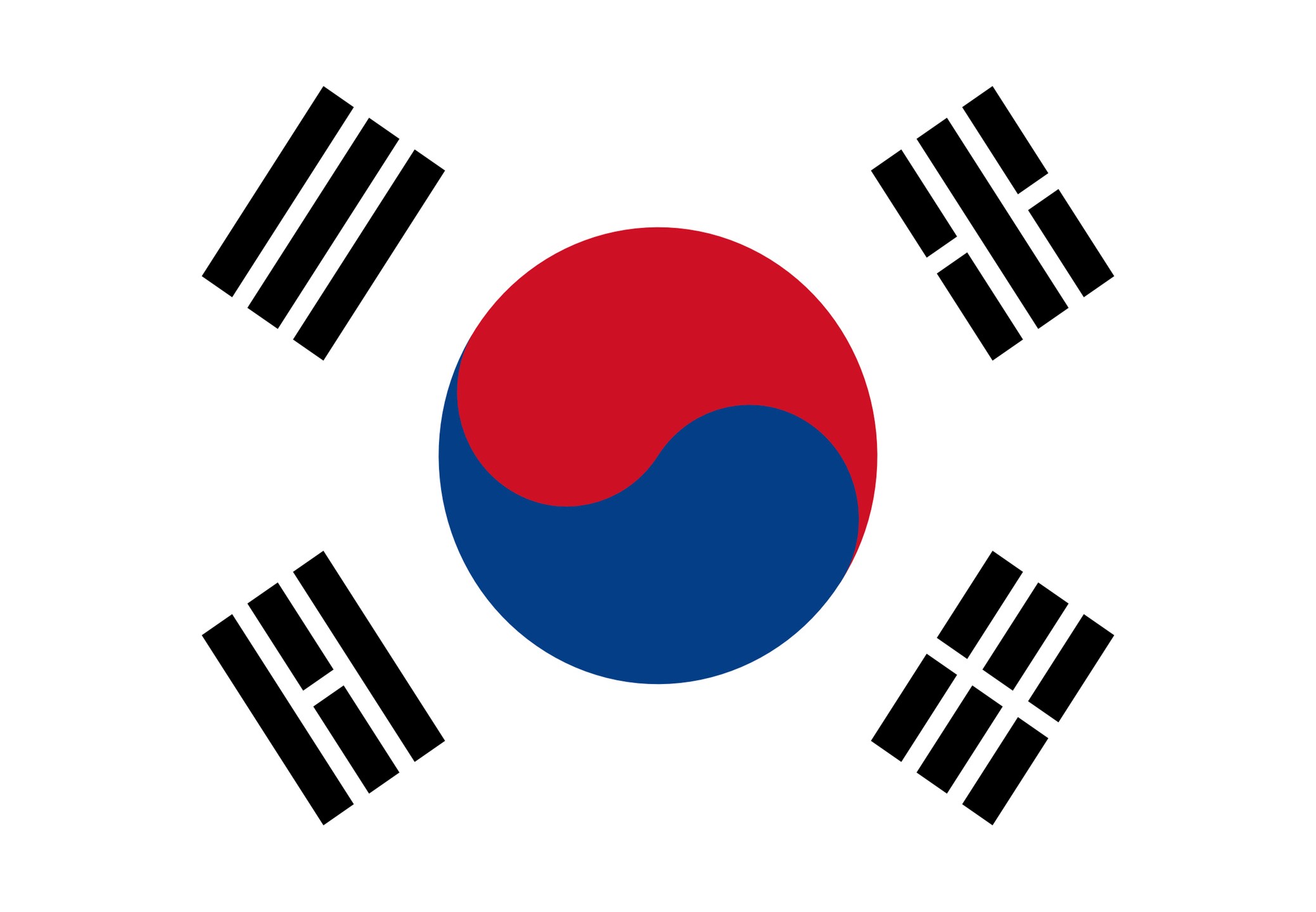 The flag of South Korea