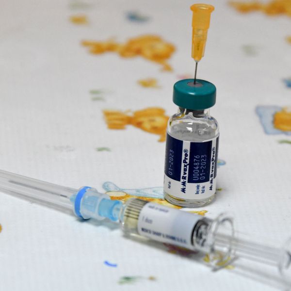 A health worker prepares a vaccine in a hospital of Montenegro's capital Podgorica.