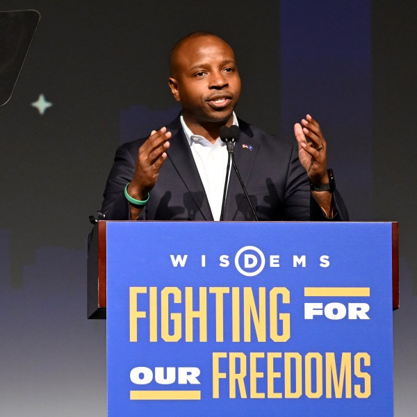 Mayor of Milwaukee Cavalier Johnson speaks during the WisDems 2024 State Convention on June 08, 2024