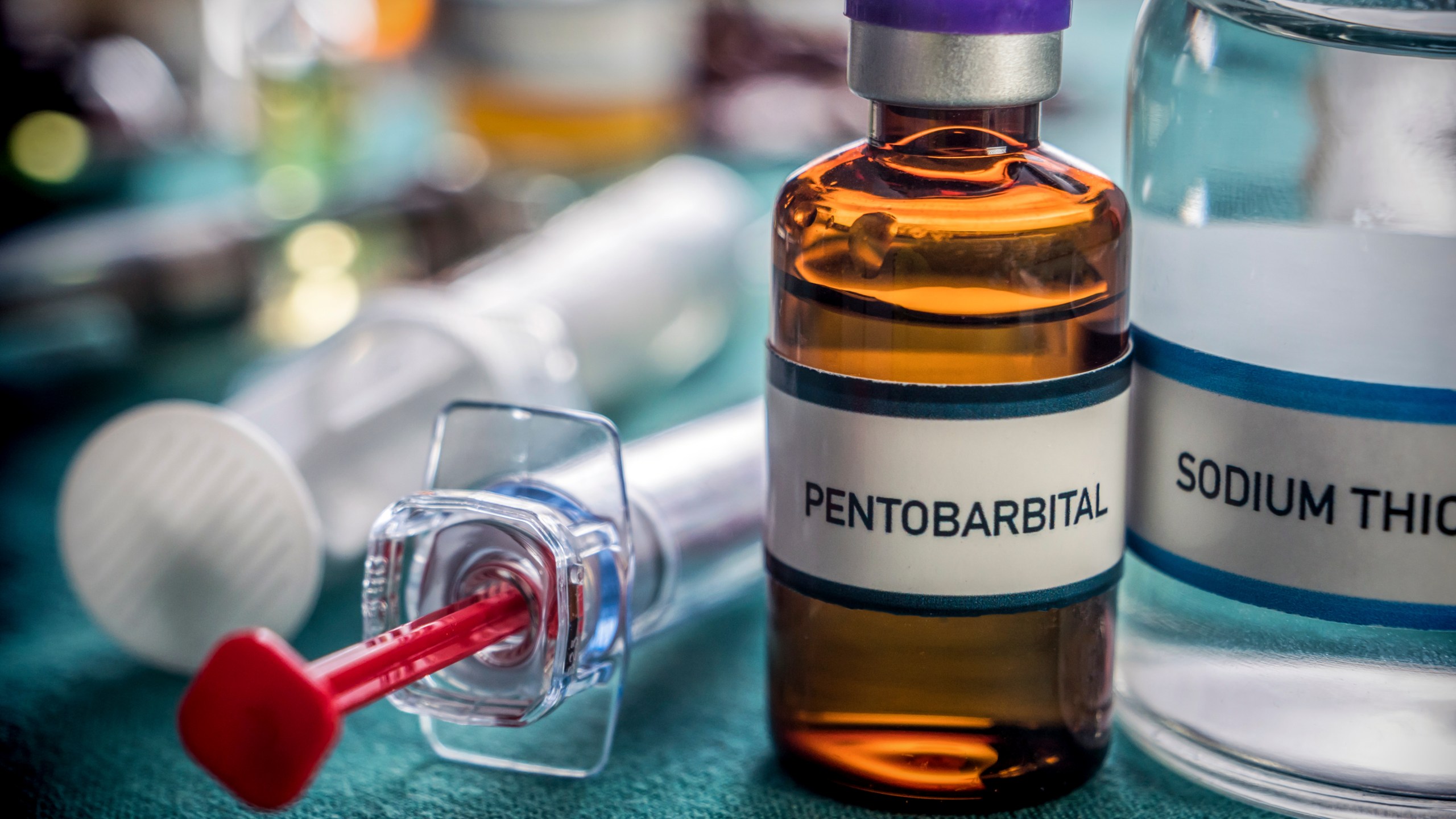 Stock photo of vial with pentobarbital.