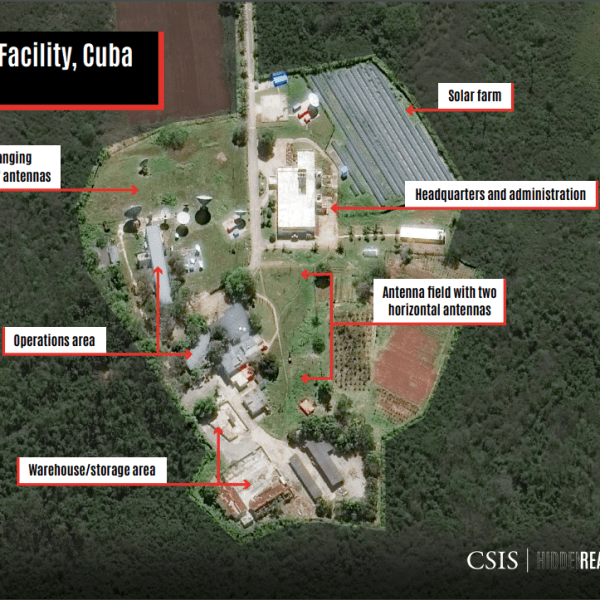 Satellite image of Calabazar SIGINT Facility, Cuba on April 6, 2024. (Credit: CSIS/Hidden Reach/Maxar 2024)