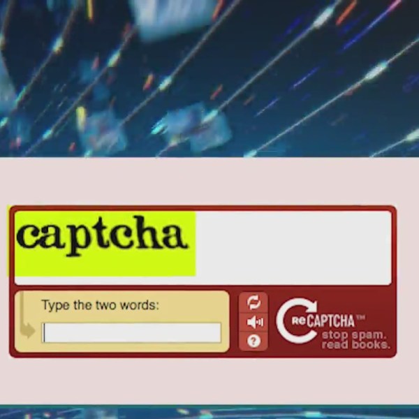 A screenshot of a CAPTCHA test.