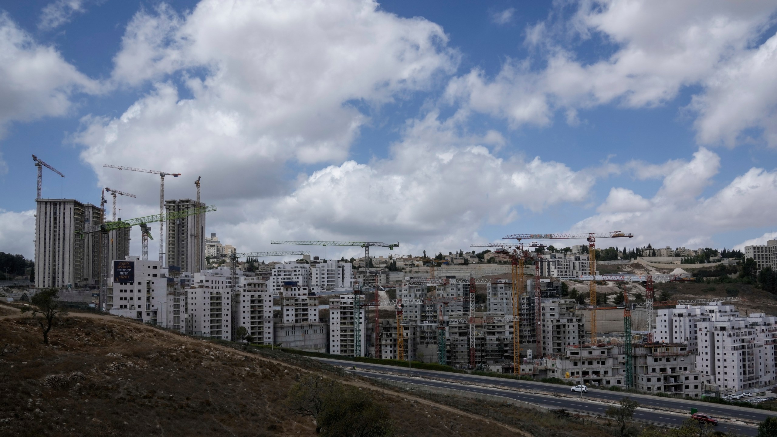 A view of a construction site in Jerusalem on Monday, Sept. 16, 2024. (AP Photo/Mahmoud Illean)