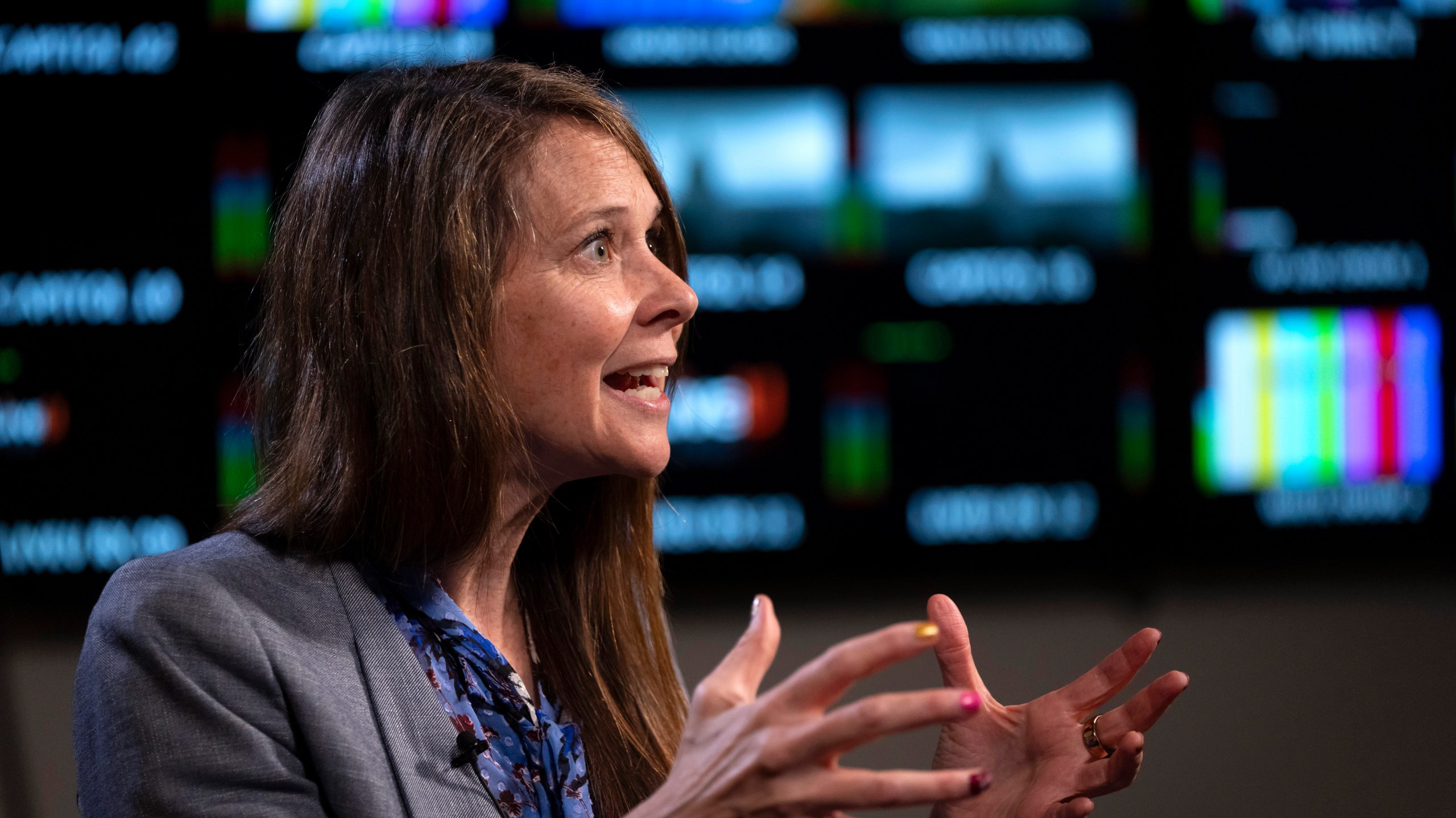 Director of the U.S. Cybersecurity and Infrastructure Security Agency (CISA) Jen Easterly speaks to The Associated Press in Washington, Wednesday, Oct. 2, 2024. (AP Photo/Ben Curtis)