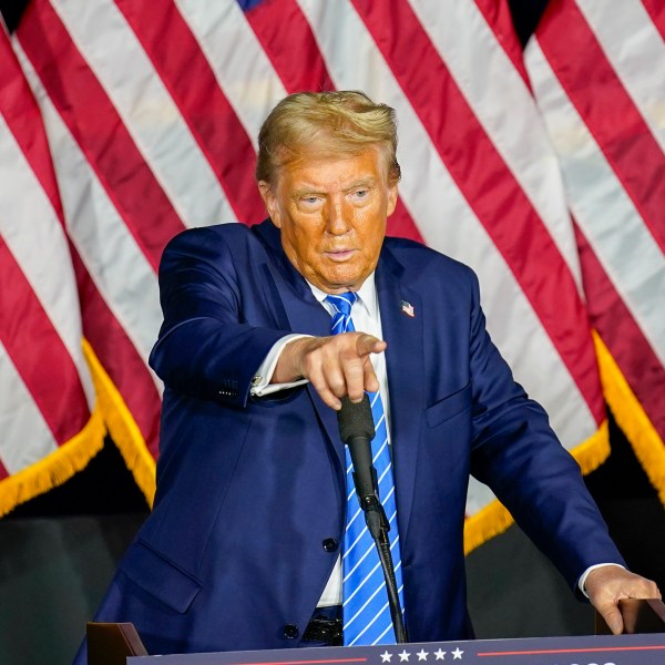 Republican presidential nominee former President Donald Trump speaks at a campaign event Tuesday, Oct. 1, 2024, at Discovery World in Milwaukee. (AP Photo/Andy Manis)